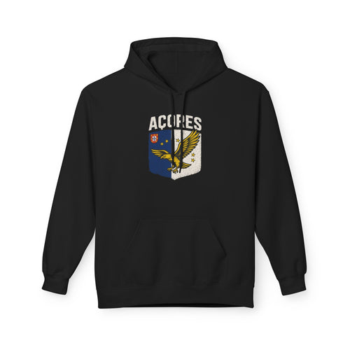 Acores Crest Hoodie — Vintage Shield & Eagle Graphic