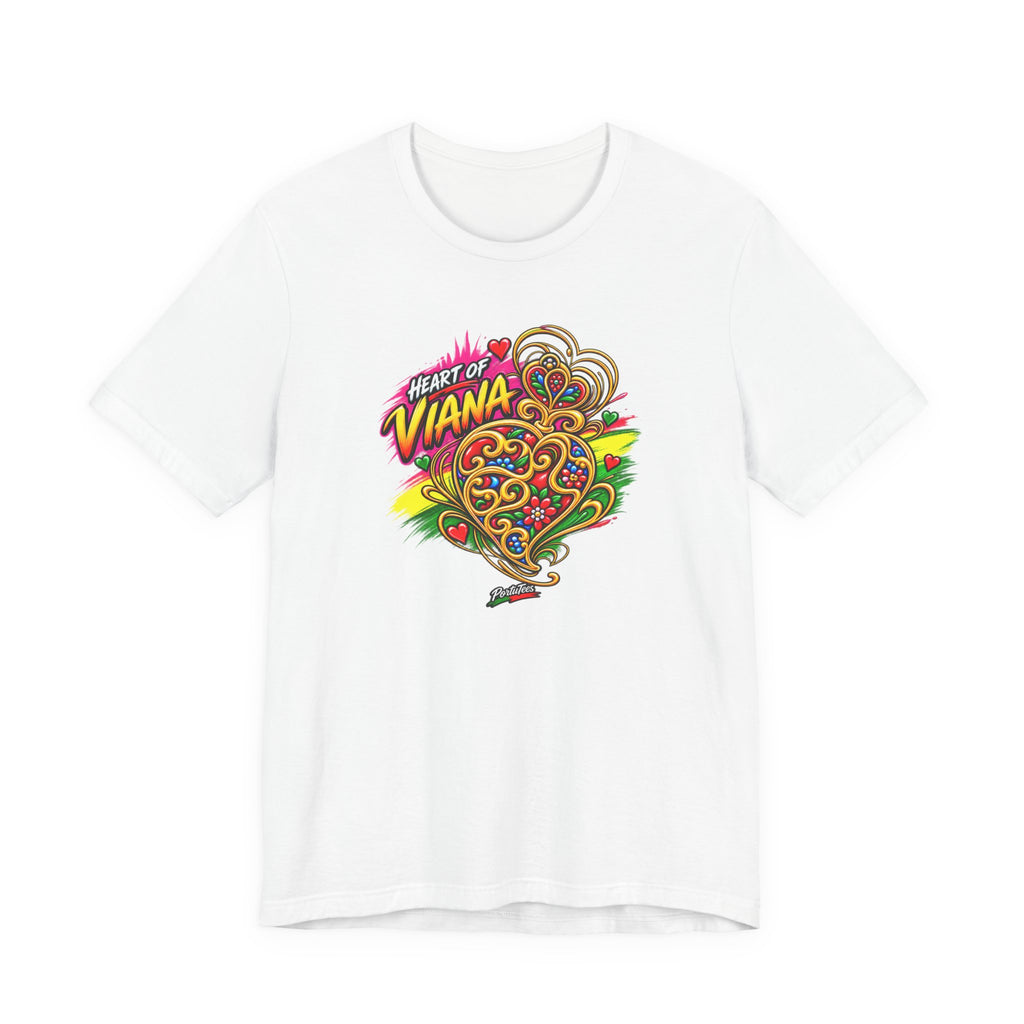 Heart of Viana Graphic Tee – Colorful Floral Heart Design