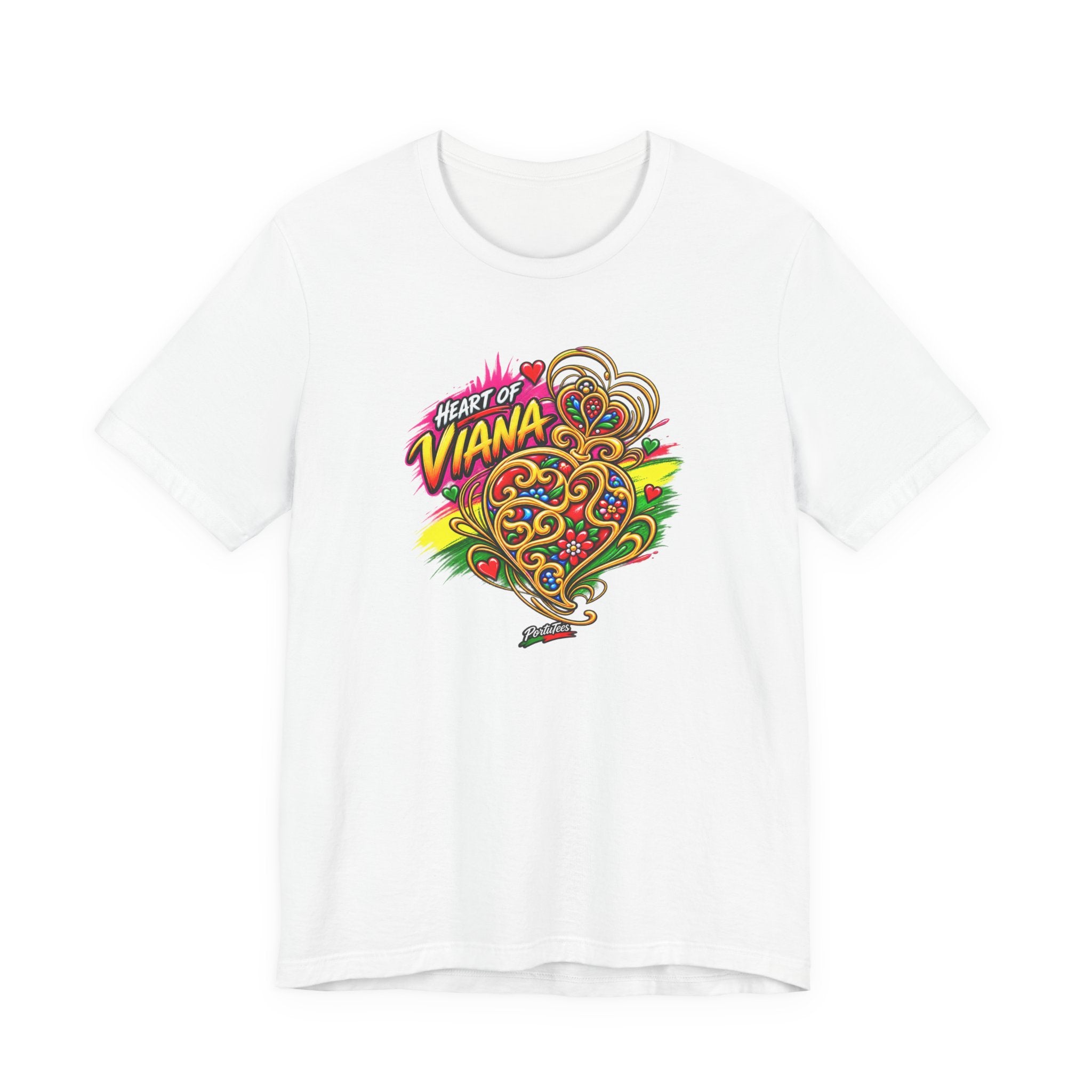 Heart of Viana Graphic Tee – Colorful Floral Heart Design