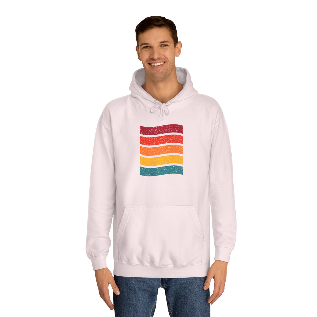 Colorful Stripe Unisex College Hoodie | Cozy Casualwear, Gifts for Students, Fall Fashion, College Events, Lounge Wear