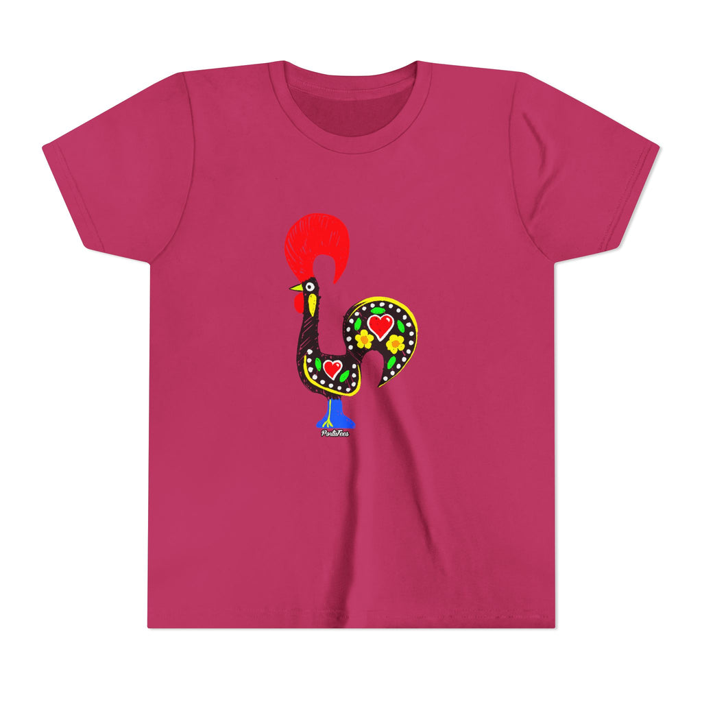 Colorful Rooster Youth Tee - Fun & Playful Shirt for Kids