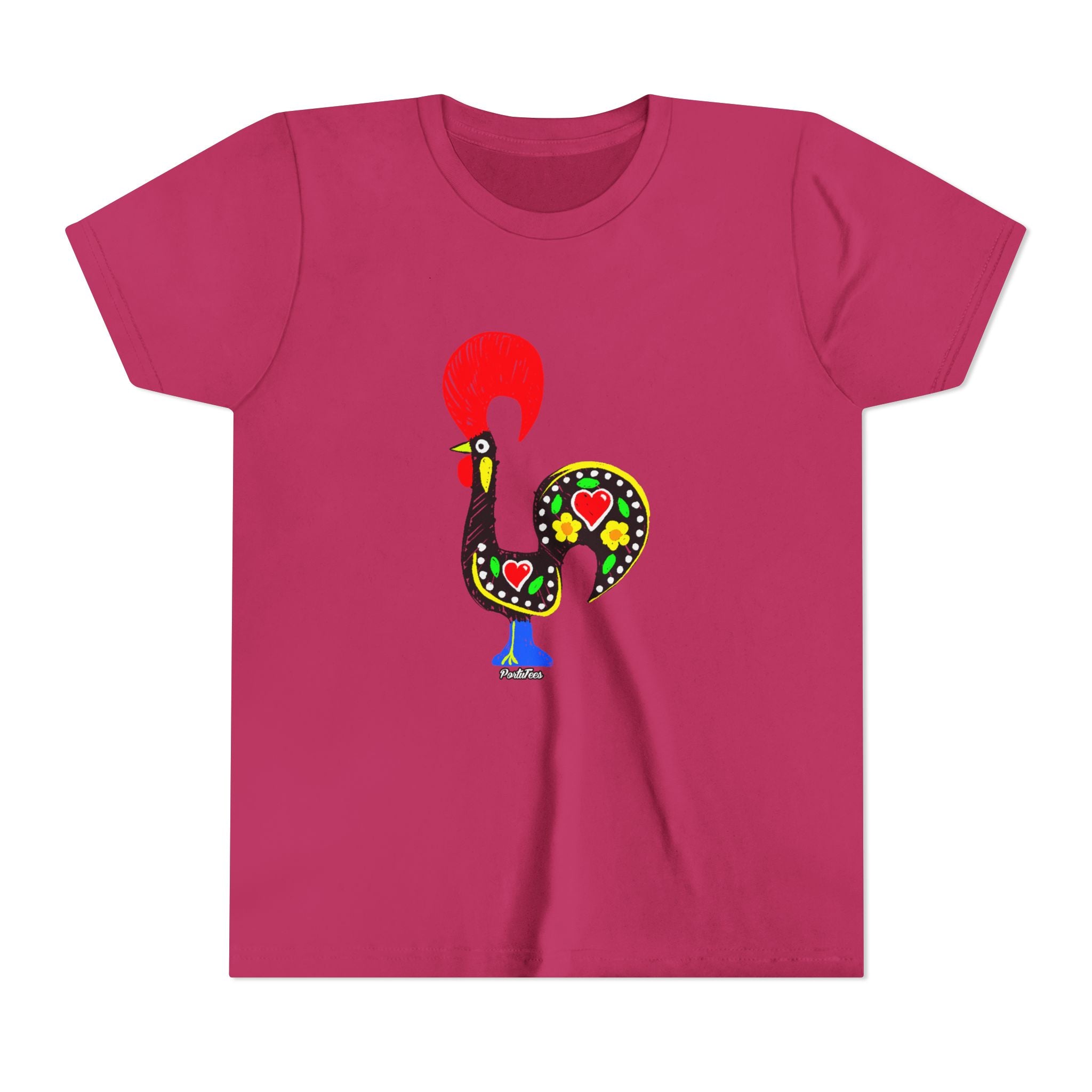 Colorful Rooster Youth Tee - Fun & Playful Shirt for Kids