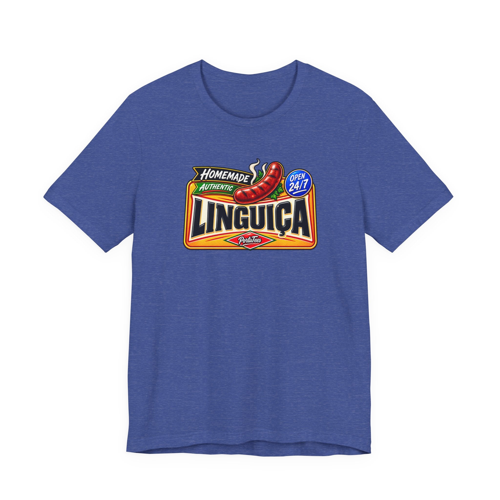 Linguica Sausage Vintage Label Tee — Homemade Authentic 24/7 Graphic T-Shirt