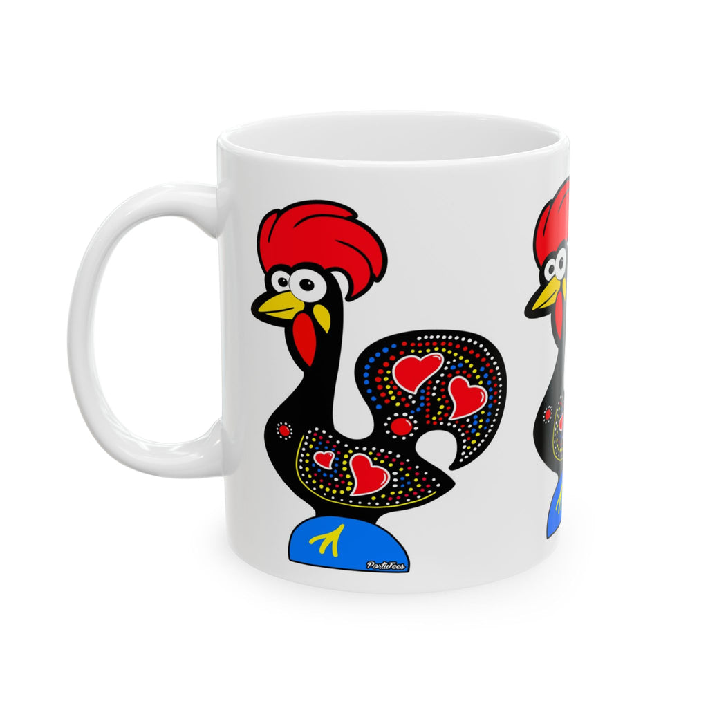 Whimsical Barcelos Rooster Ceramic Mug - Fun Coffee Cup for Rooster Lovers