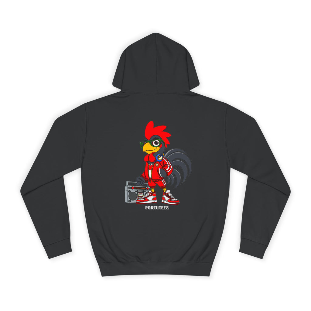 Hip-Hop Portuguese Rooster Hoodie - Urban Style Sweatshirt, Trendy College Apparel, Unisex Outerwear, Chicken Lover Gift, Cool Rooster