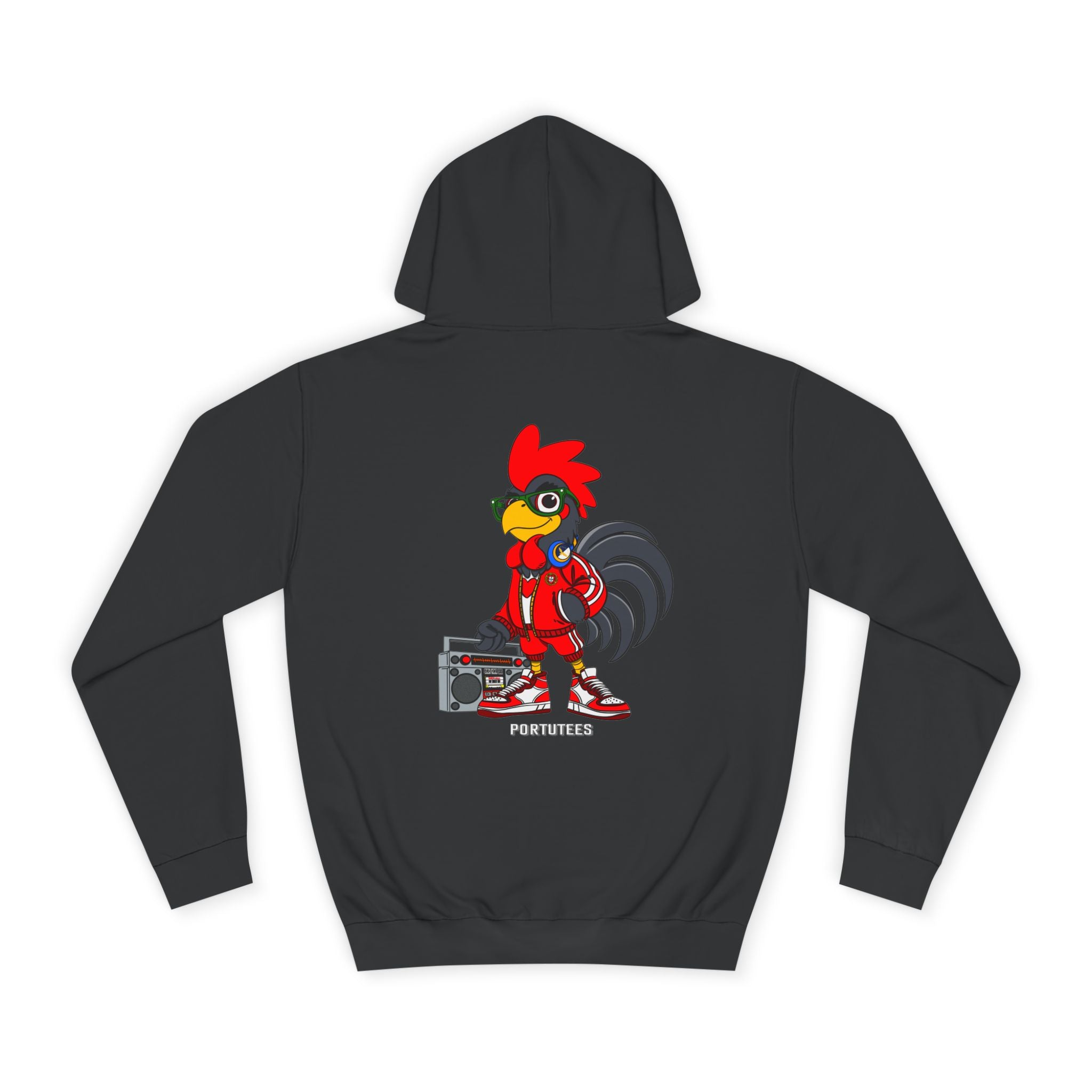Hip-Hop Portuguese Rooster Hoodie - Urban Style Sweatshirt, Trendy College Apparel, Unisex Outerwear, Chicken Lover Gift, Cool Rooster