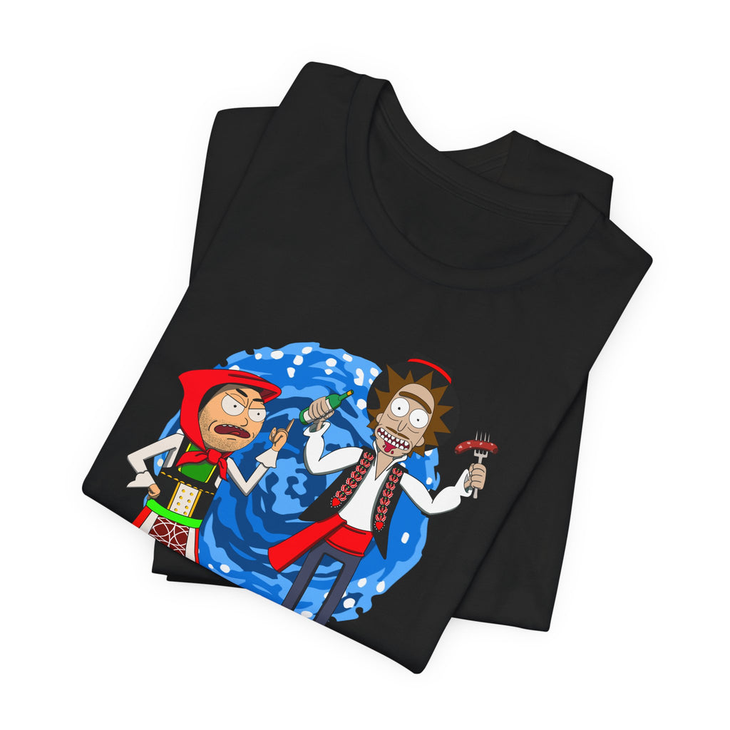 Ricardo and Miguel Holiday Tee — Cartoon Dimensional Portal Design
