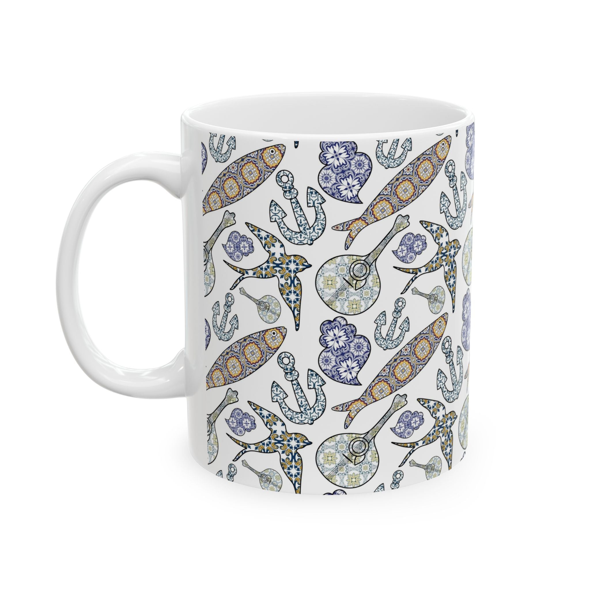 Nautical-Themed Ceramic Mug - 11oz - Perfect for Ocean Lovers