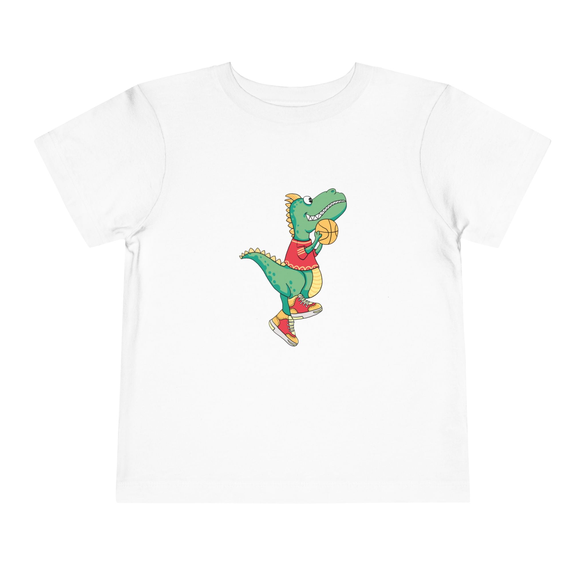 Dino Basketball Toddler Tee, Cute Dino Shirt, Kids Sports T-Shirt, Birthday Gift for Boys and Girls, Toddler Apparel, Playful Style