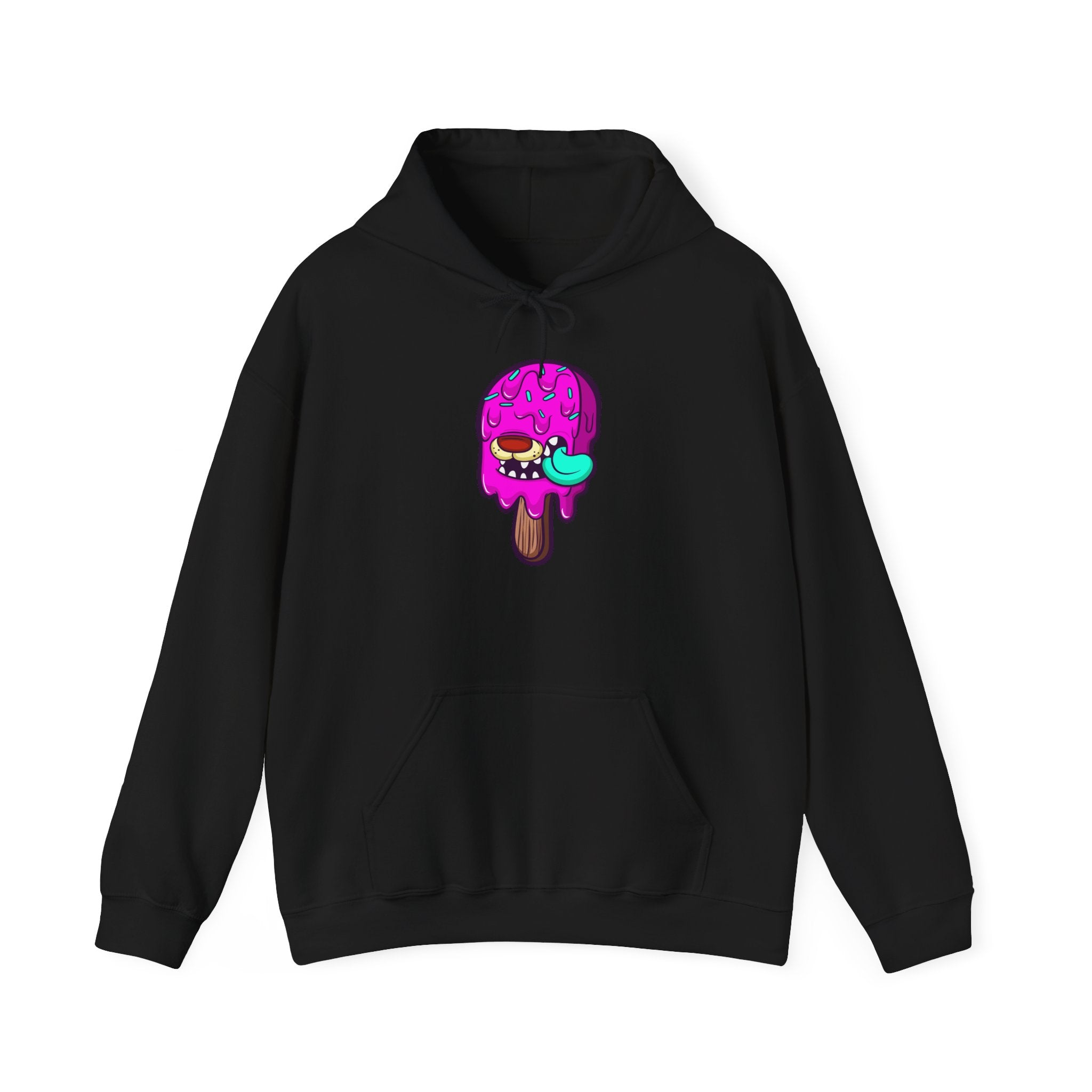 Colorful Ice Cream Graphic Unisex College Hoodie, Fun Pullover for Students, Casual Wear, Great Gift for Birthdays & Holidays, Cozy Hoodie