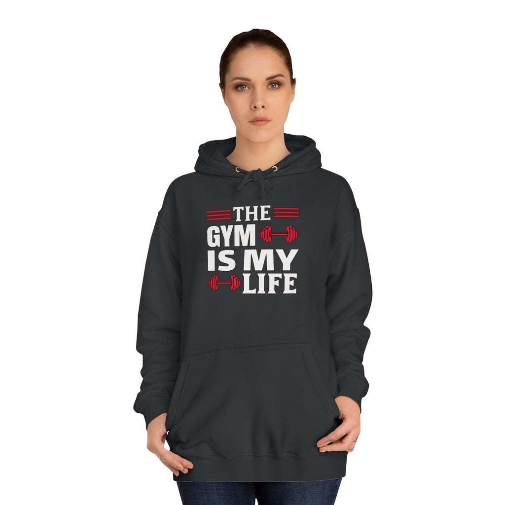 Gym Life Unisex Hoodie, Workout Sweatshirt, Fitness Apparel, Gift for Gym Lovers, College Casual Wear