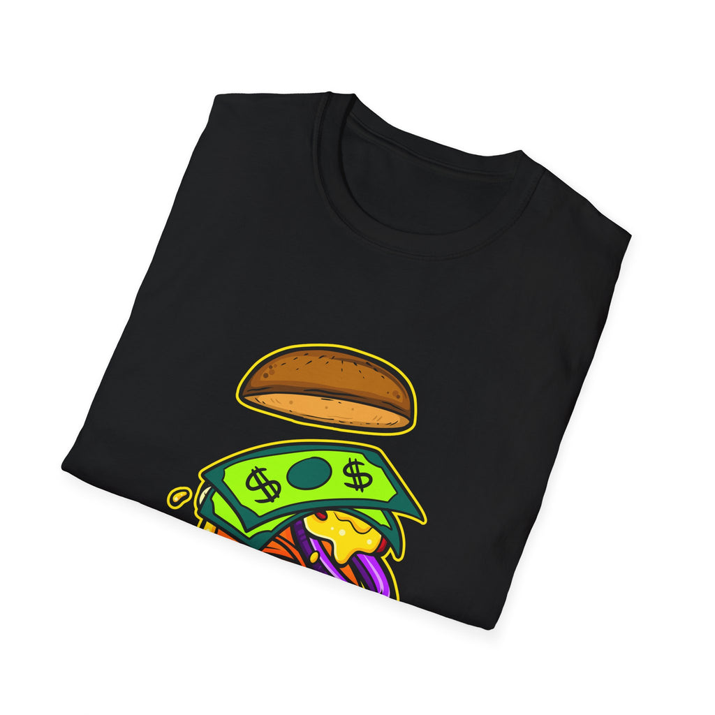 Money Burger Unisex T-Shirt, Funny Foodie Shirt, Perfect for Food Lovers, Gift for Burger Enthusiasts, Casual Weekend Tee, Streetwear