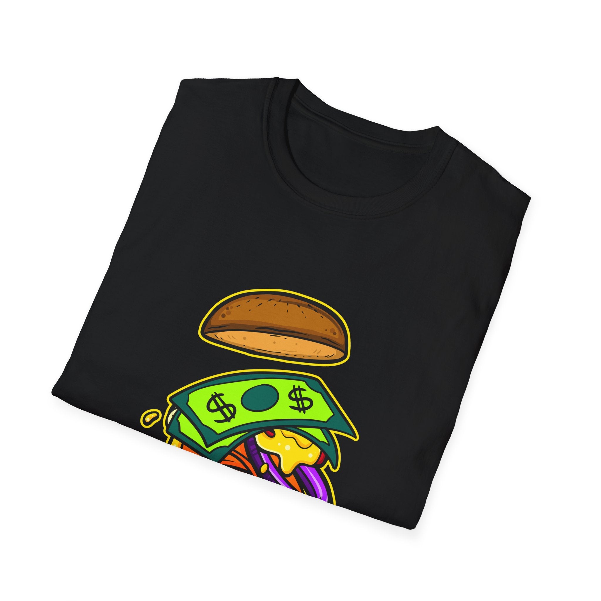 Money Burger Unisex T-Shirt, Funny Foodie Shirt, Perfect for Food Lovers, Gift for Burger Enthusiasts, Casual Weekend Tee, Streetwear