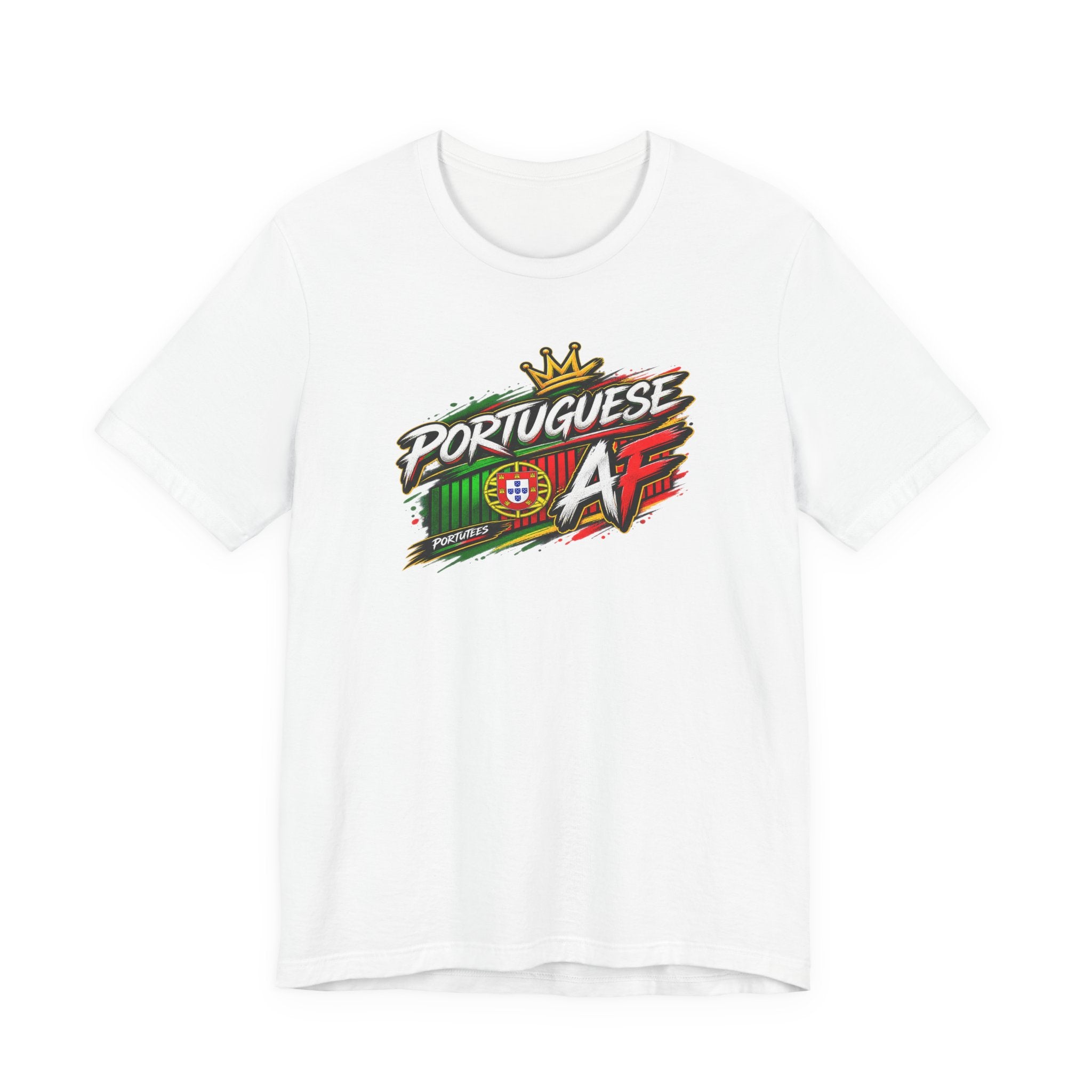 Portuguese AF T-Shirt – Portugal Flag Graphic Tee (Pride, Soccer Fan Gift)