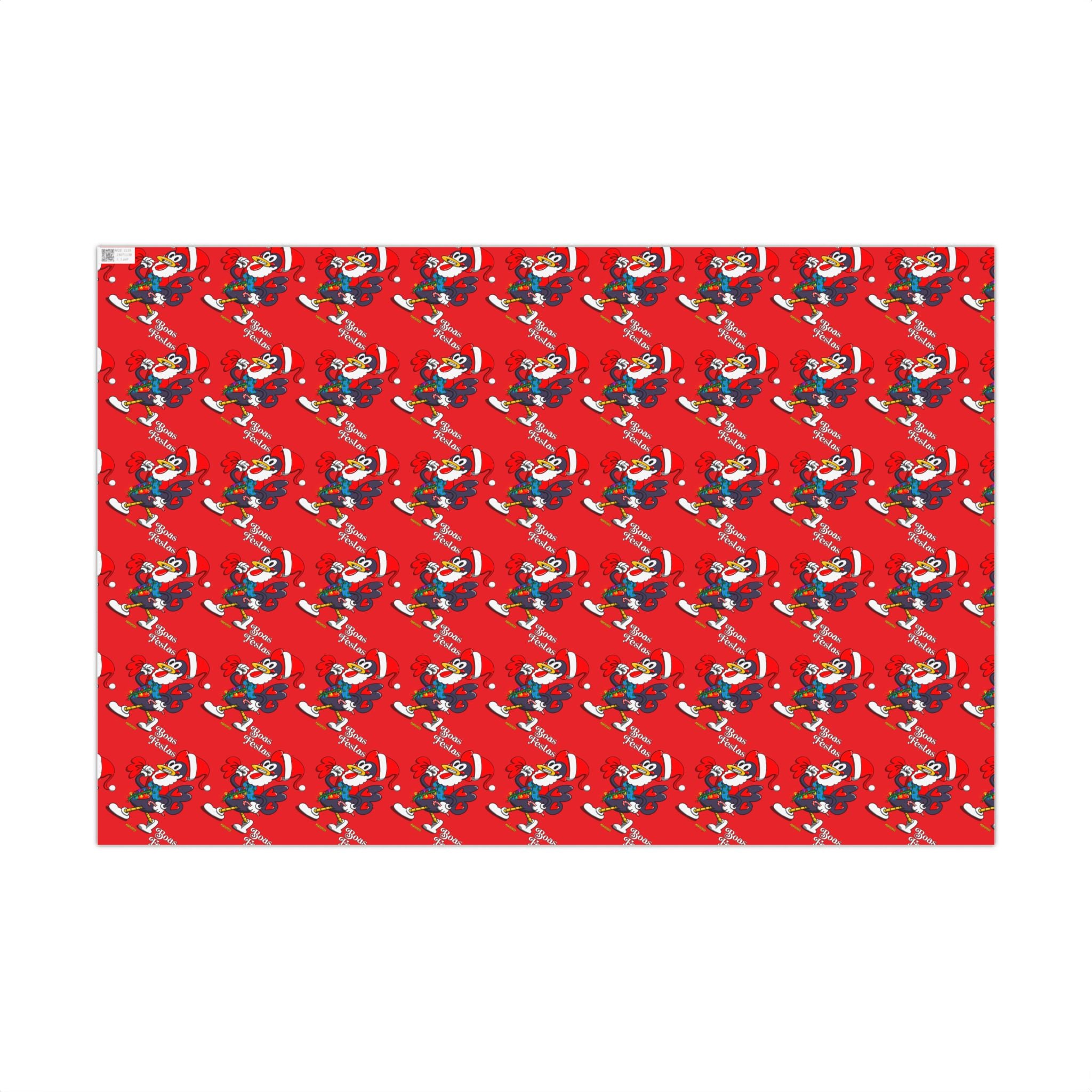 Boa Festa Rooster Gift Wrap Papers for Holidays, Christmas, Birthdays, Colorful Wrapping Paper, Fun Seasonal Decor, Gift