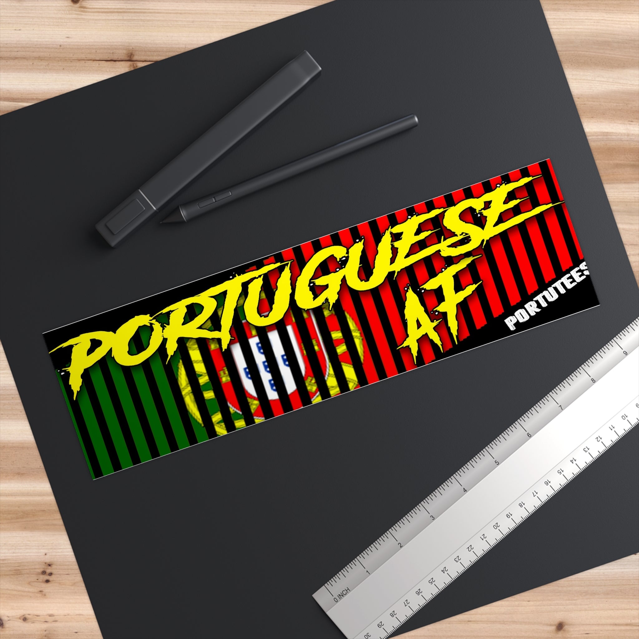 Portuguese AF Bumper Stickers - Celebrate Your Heritage with Vibrant Car Decor