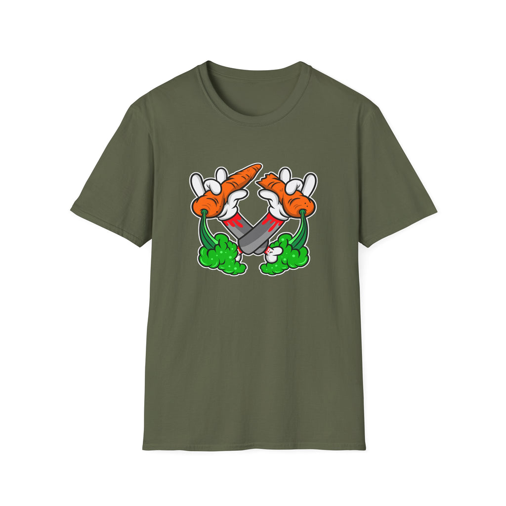 Vintage Cartoon Vegetable T-Shirt - Fun Apparel for Foodies, Gift for Chefs, Unisex Casual Style, Garden Lover Shirt, Eco-Friendly Fashion
