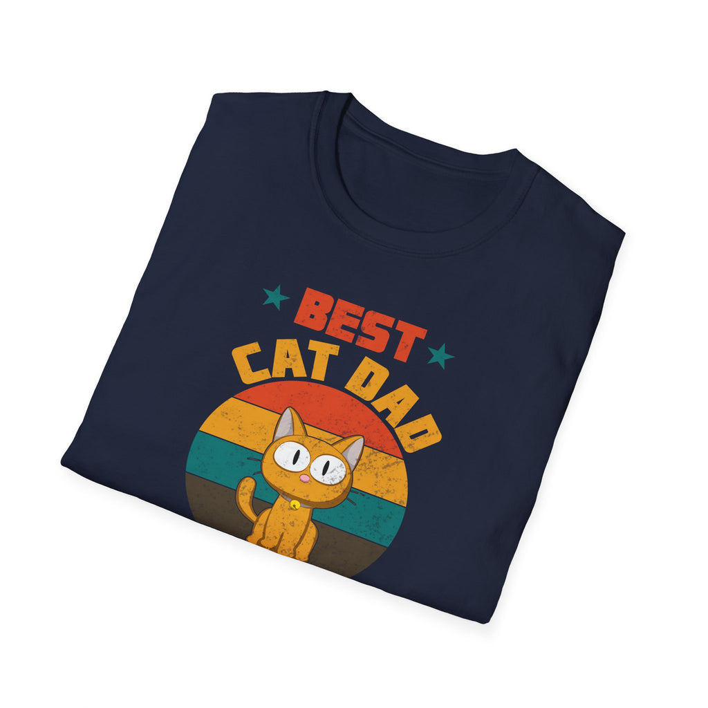 Best Cat Dad Ever T-Shirt | Funny Cat Lover Gift | Unisex Softstyle Tee | Perfect for Father's Day, Birthdays, Pet Owners