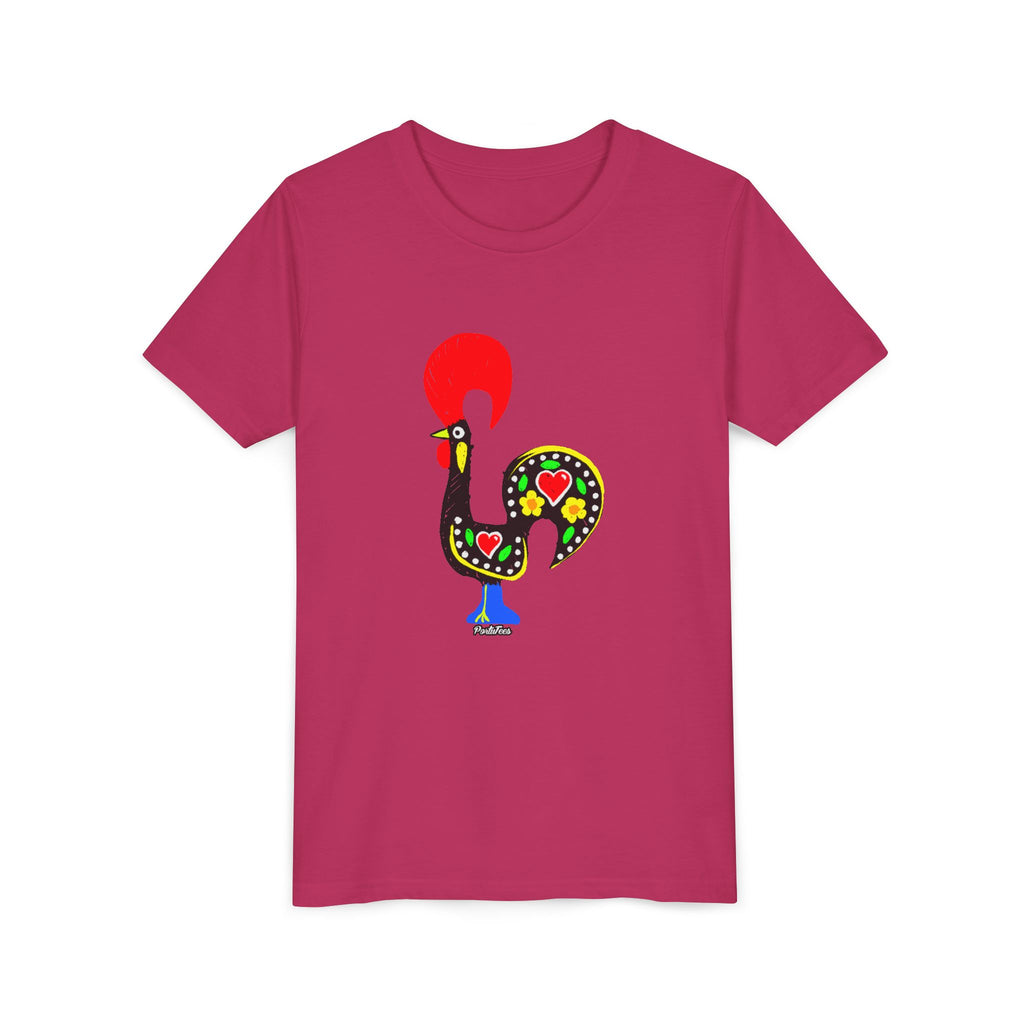 Colorful Rooster Youth Tee - Fun & Playful Shirt for Kids