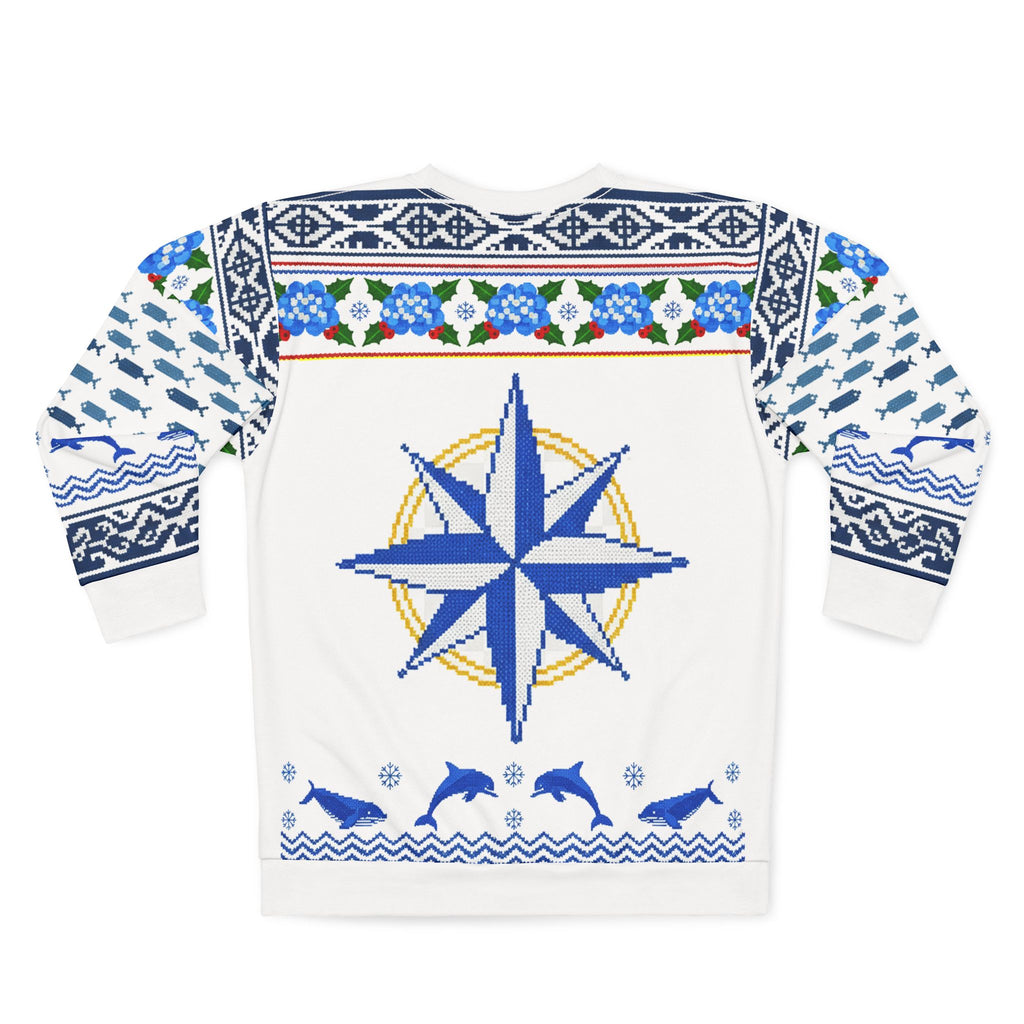 Azores 'Feliz Natal' Holiday Sweater — Nautical Compass & Pineapple Ugly Christmas Sweater