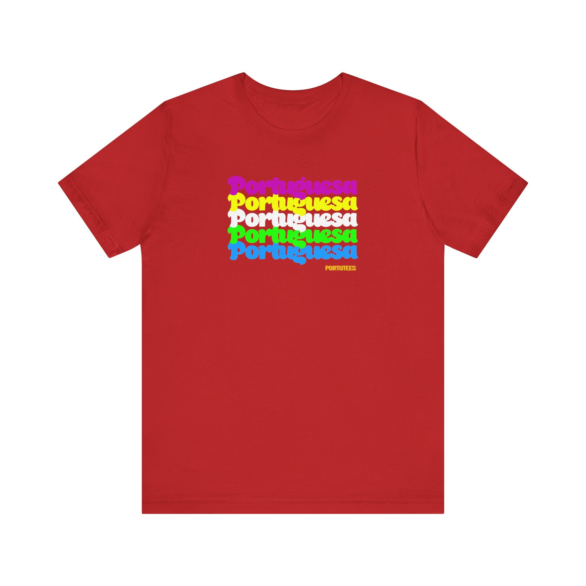 Portuguese Retro Rainbow Tee — "Portuguesa" Graphic T-Shirt