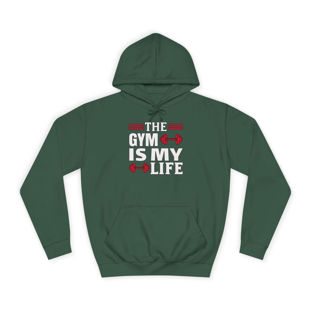 Gym Life Unisex Hoodie, Workout Sweatshirt, Fitness Apparel, Gift for Gym Lovers, College Casual Wear
