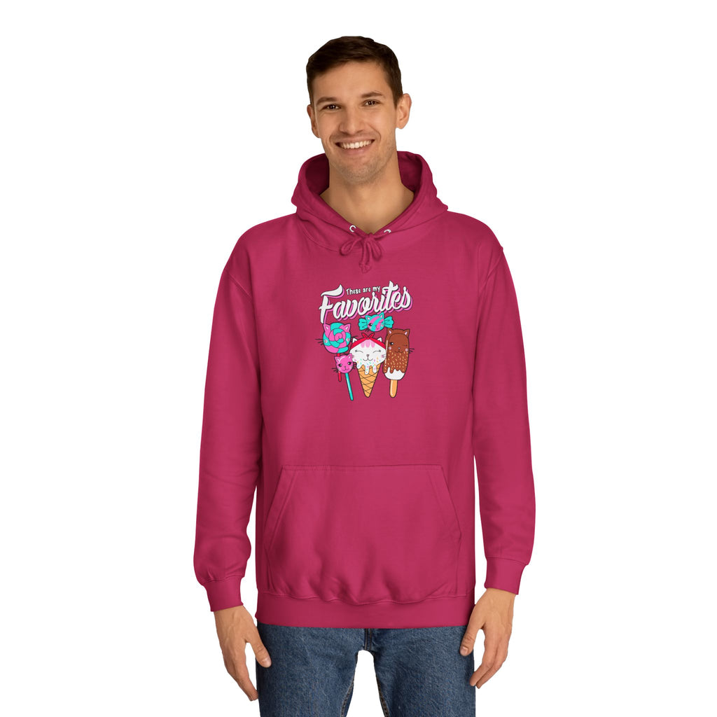 Ice Cream Favorites Unisex Hoodie - Cute Ice Cream Lover Sweatshirt, Ice Cream Gift, Ice Cream Hooded Pullover, Ice Cream Apparel, Ice Cream
