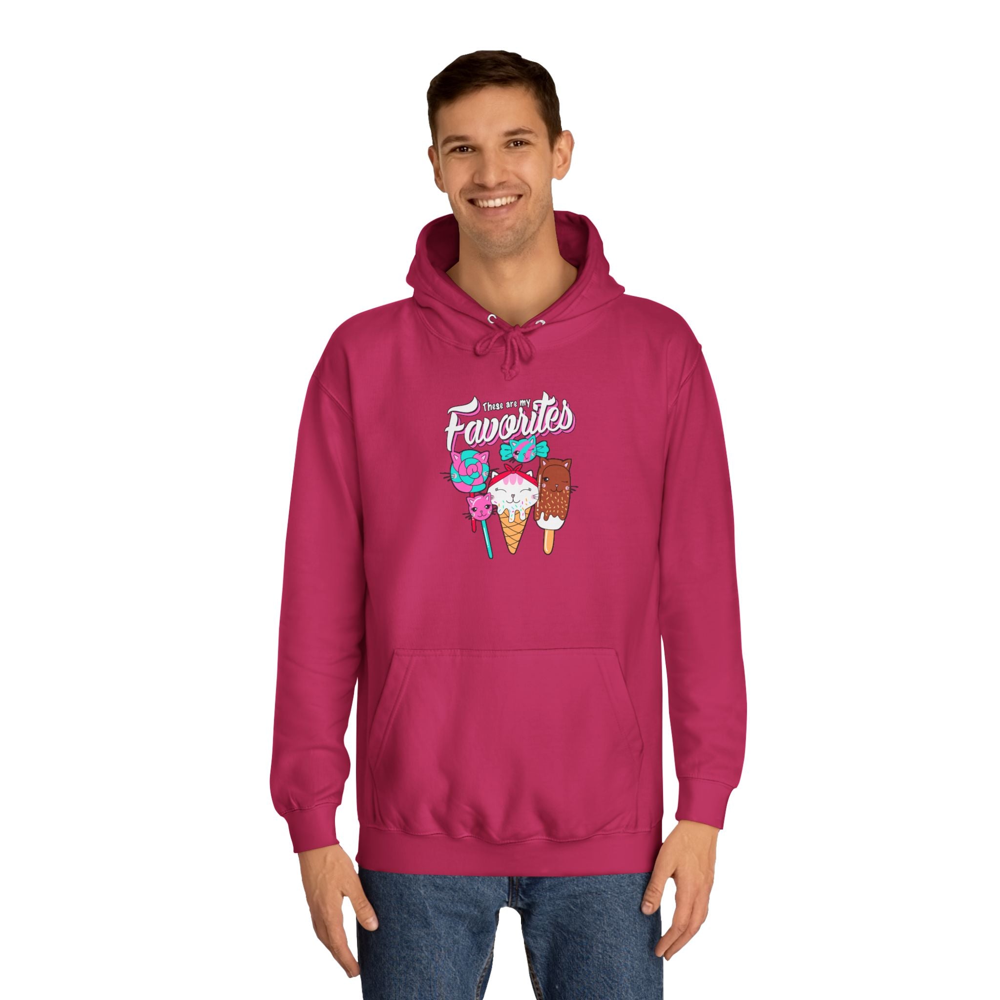 Ice Cream Favorites Unisex Hoodie - Cute Ice Cream Lover Sweatshirt, Ice Cream Gift, Ice Cream Hooded Pullover, Ice Cream Apparel, Ice Cream