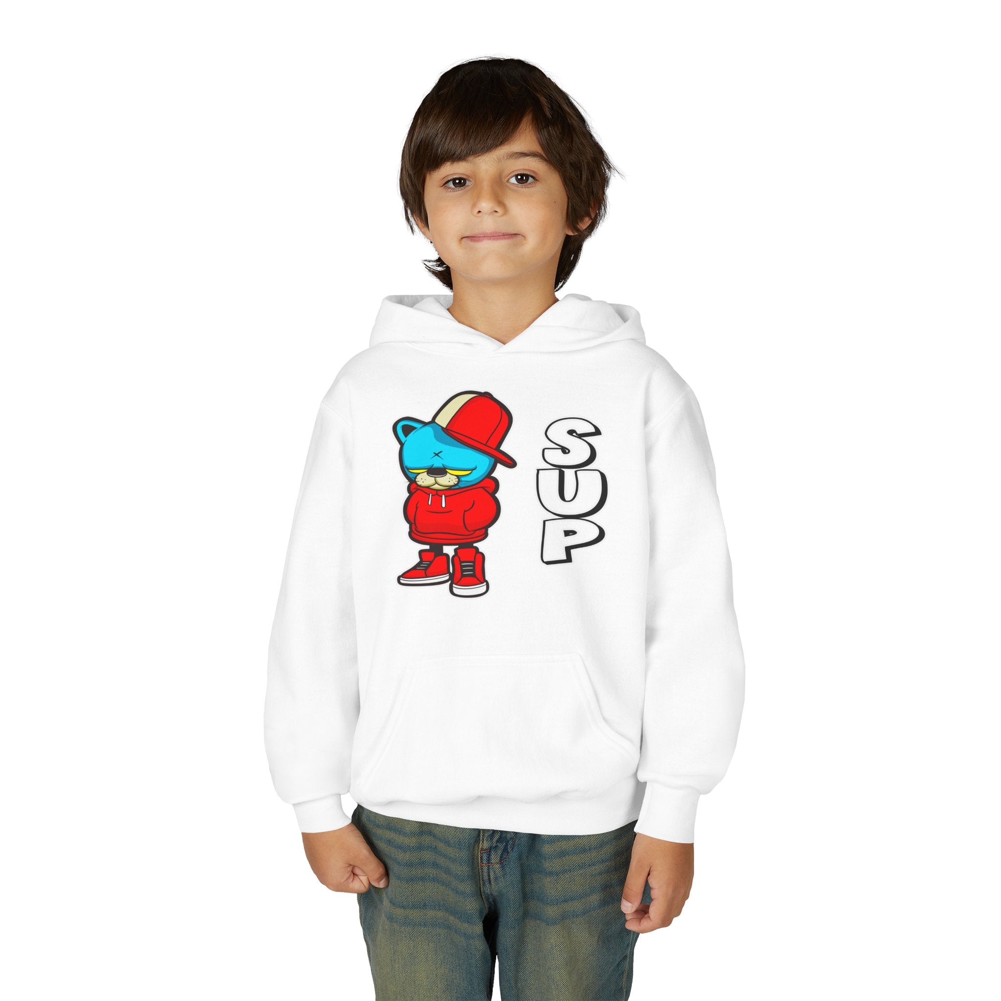 Cool Cat Youth Hoodie - Fun & Trendy, Kid's Pullover, Children's Jumper, Teen Hooded Sweatshirt, Youth Sweatshirt, Cat Lover Gift