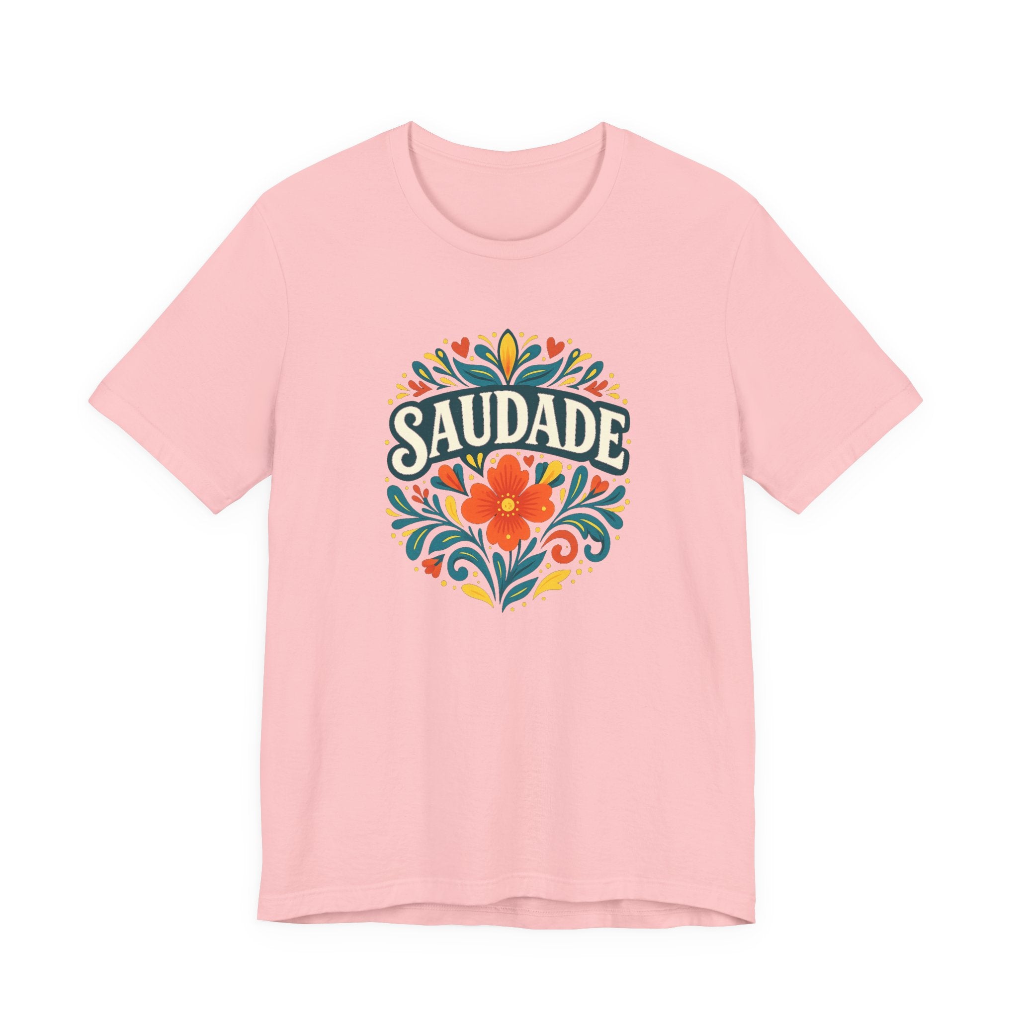 Saudade Floral Graphic Tee — Vintage Portuguese Nostalgia T-Shirt