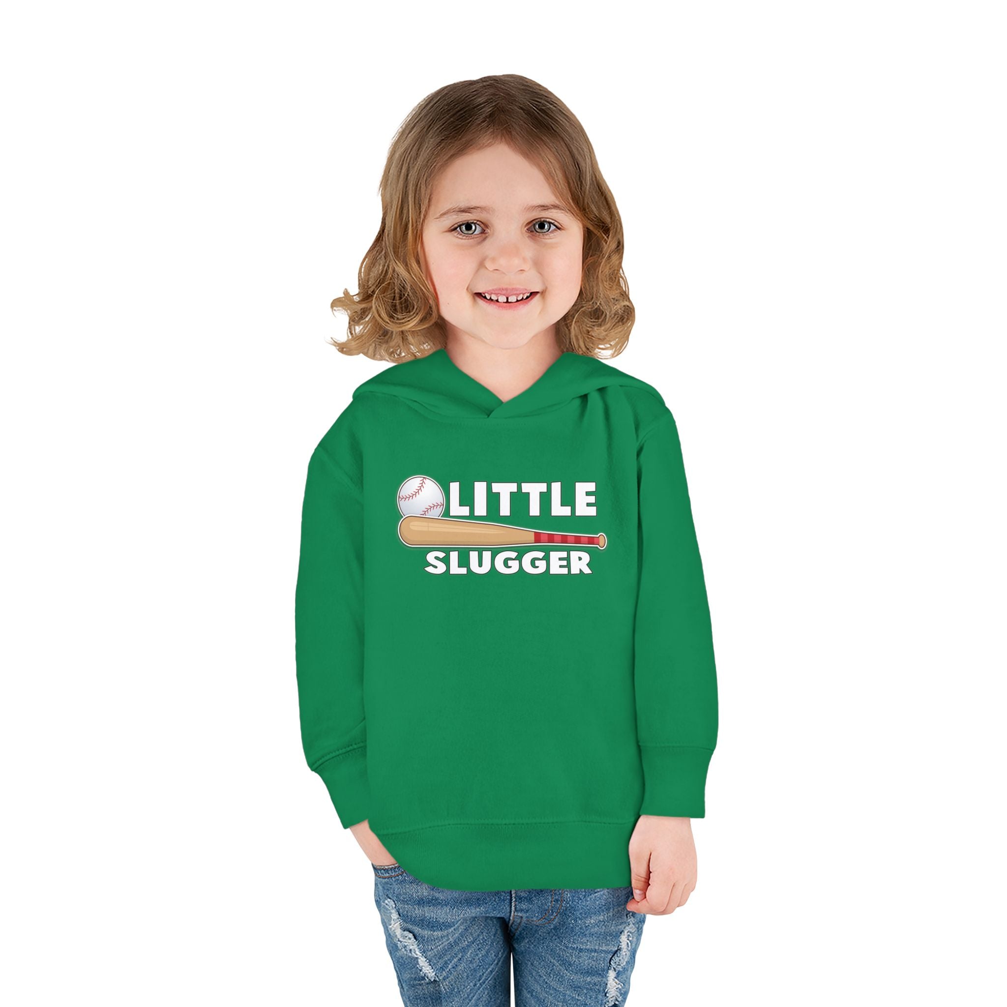 Little Slugger Toddler Fleece Hoodie - Perfect for Gift Giving, Birthdays, Baseball Season, Cozy Comfort, Toddler Apparel