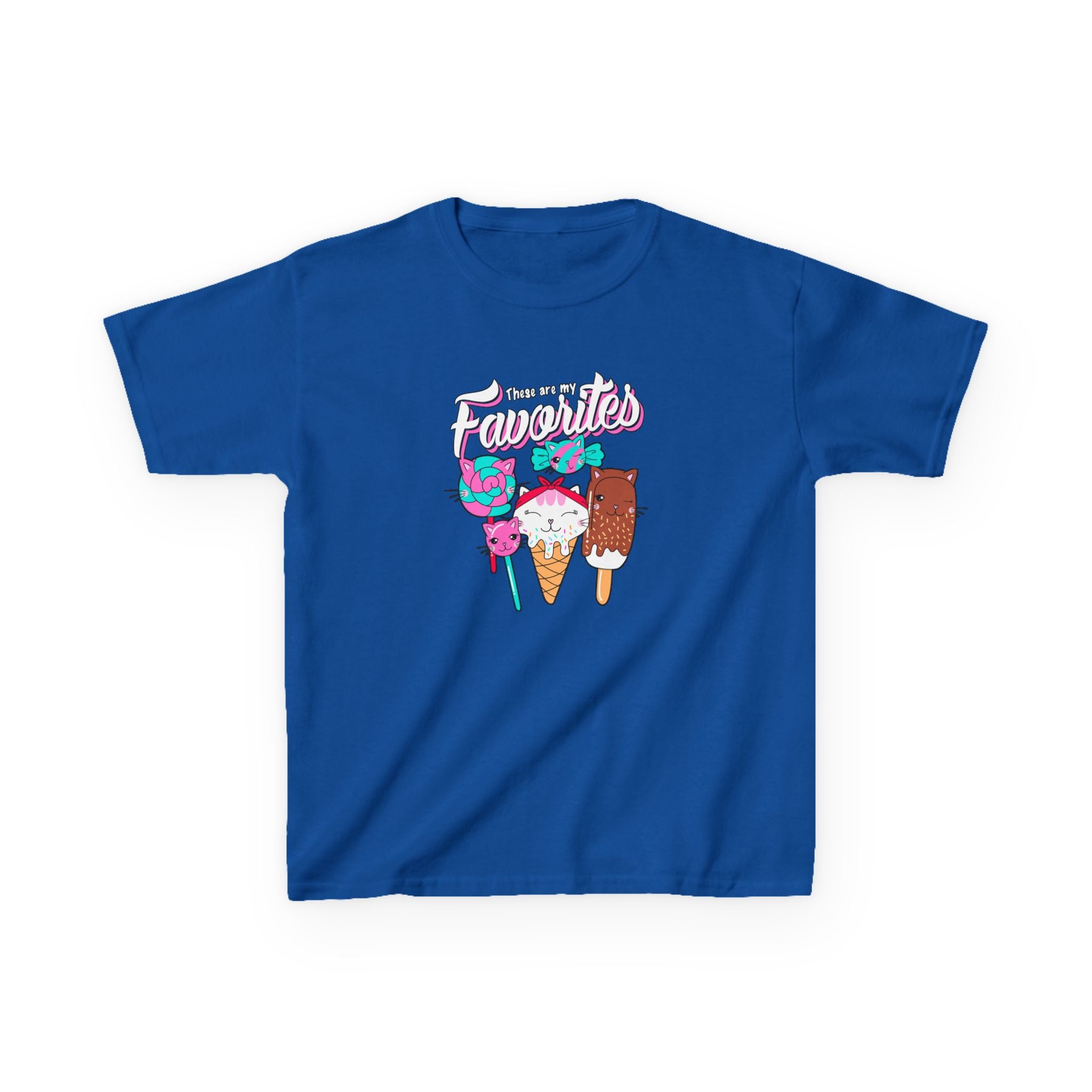 Ice Cream Favorites Kids Heavy Cotton Tee, Fun Summer T-Shirt, Cute Kids Apparel, Birthday Gift, Playdate Top