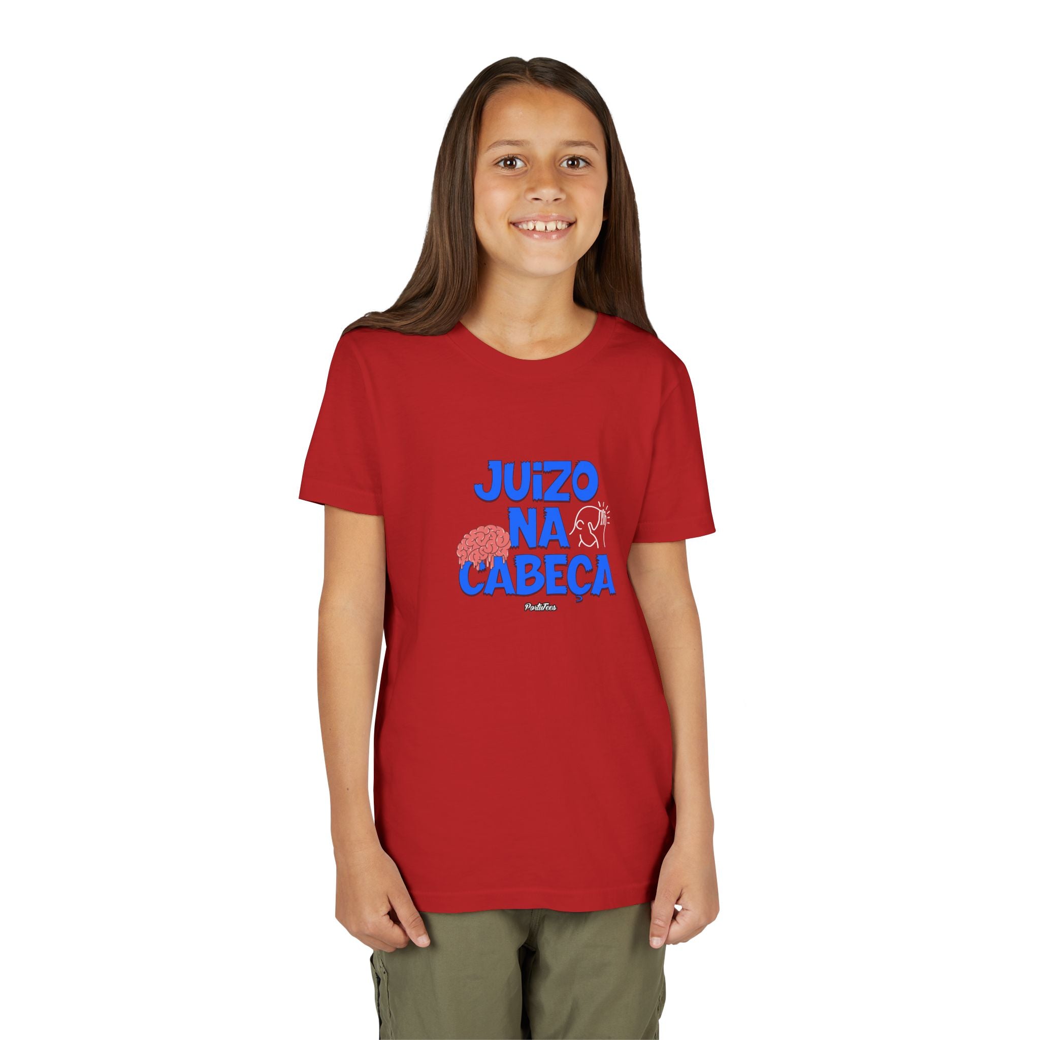 Juízo na Cabeça Youth Short Sleeve Tee - Fun Graphic T-Shirt for Kids