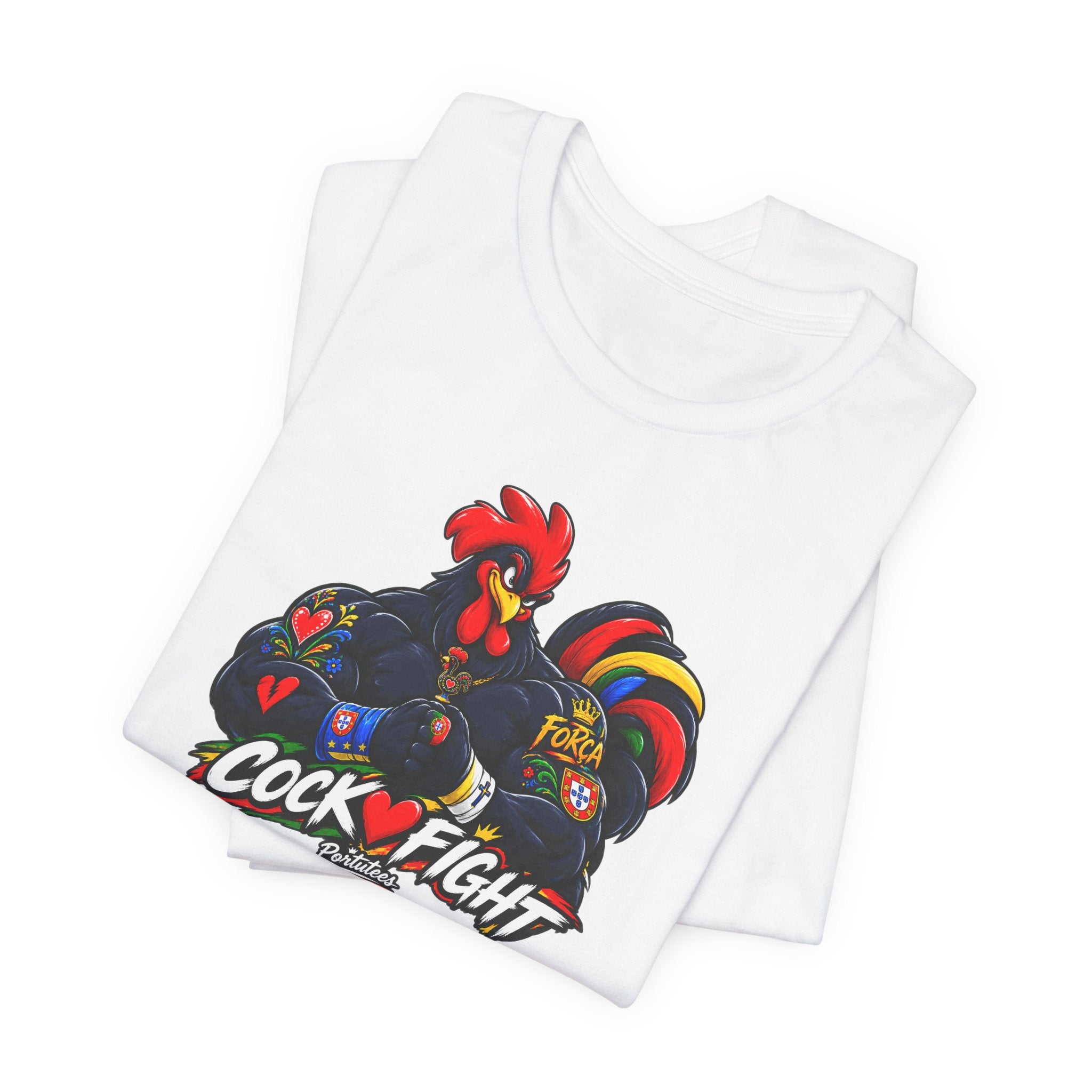 Cockfight Rooster Graphic Tee - Bold Vintage Gamefowl Design