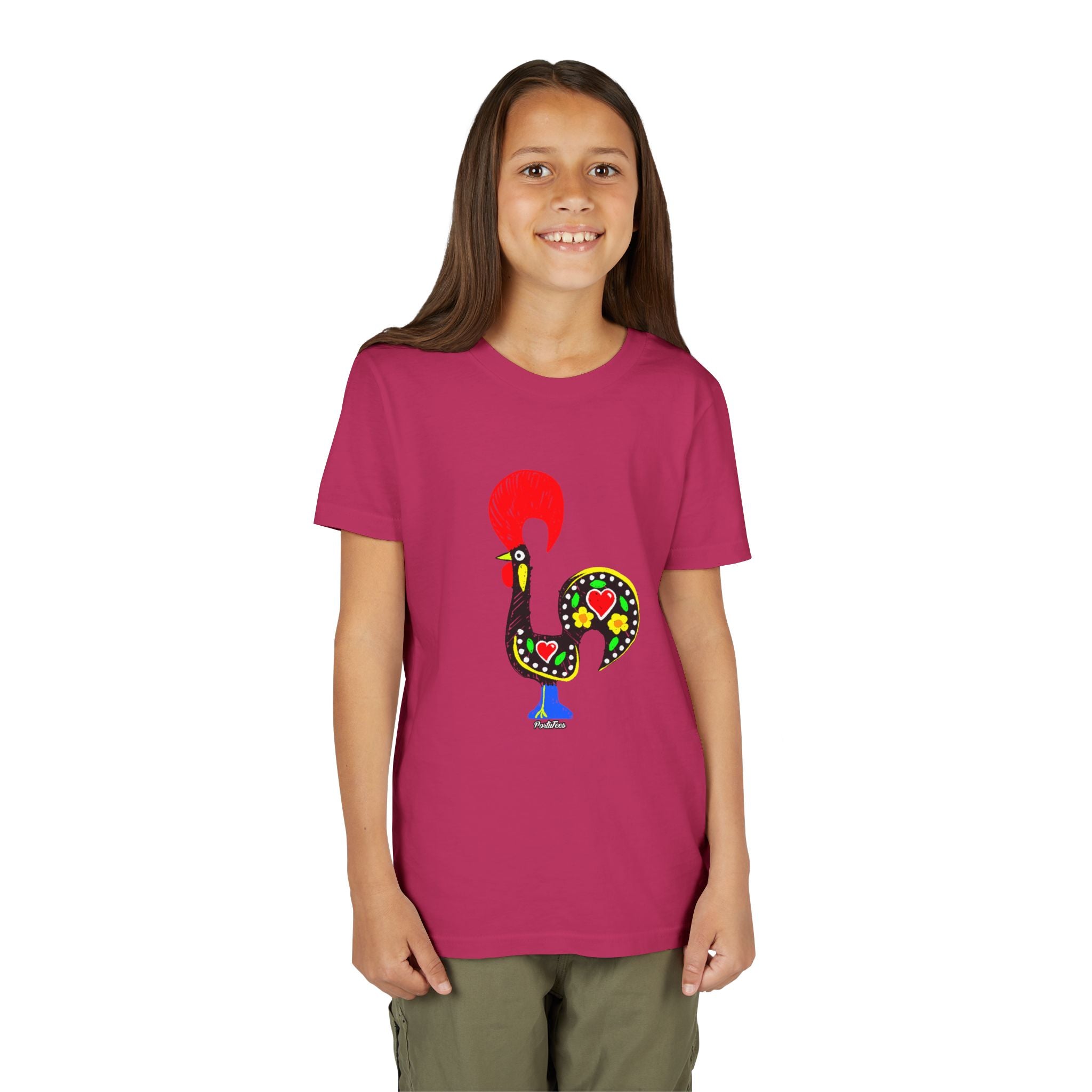 Colorful Rooster Youth Tee - Fun & Playful Shirt for Kids