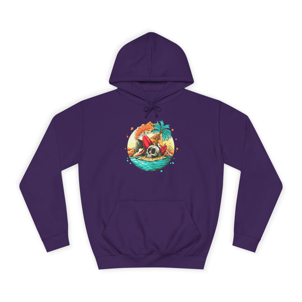 Tropical Paradise Unisex College Hoodie, Beach Vibes Sweatshirt, Summer Gift, Vacation Apparel, Cozy Hooded Pullover, Casual Wear