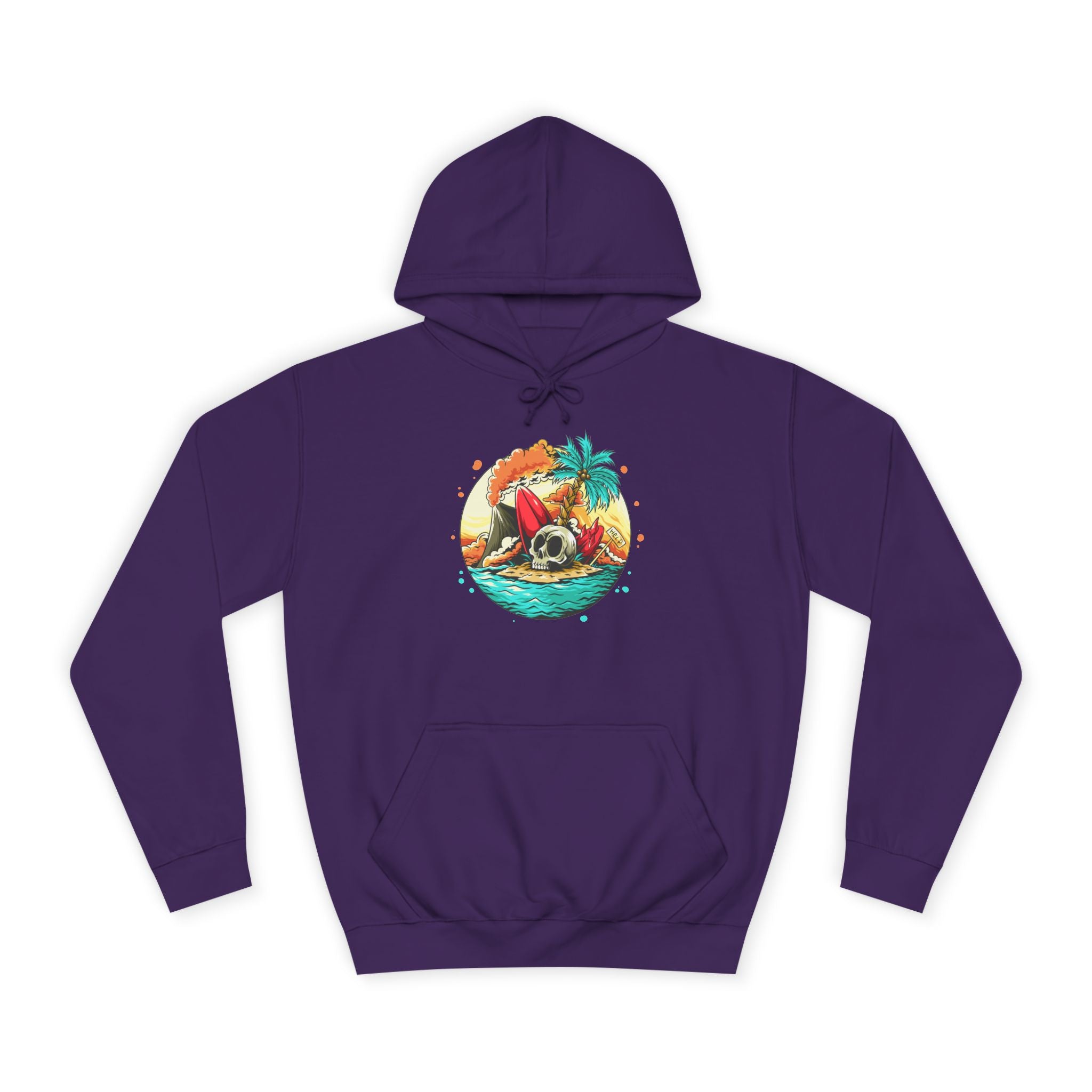 Tropical Paradise Unisex College Hoodie, Beach Vibes Sweatshirt, Summer Gift, Vacation Apparel, Cozy Hooded Pullover, Casual Wear