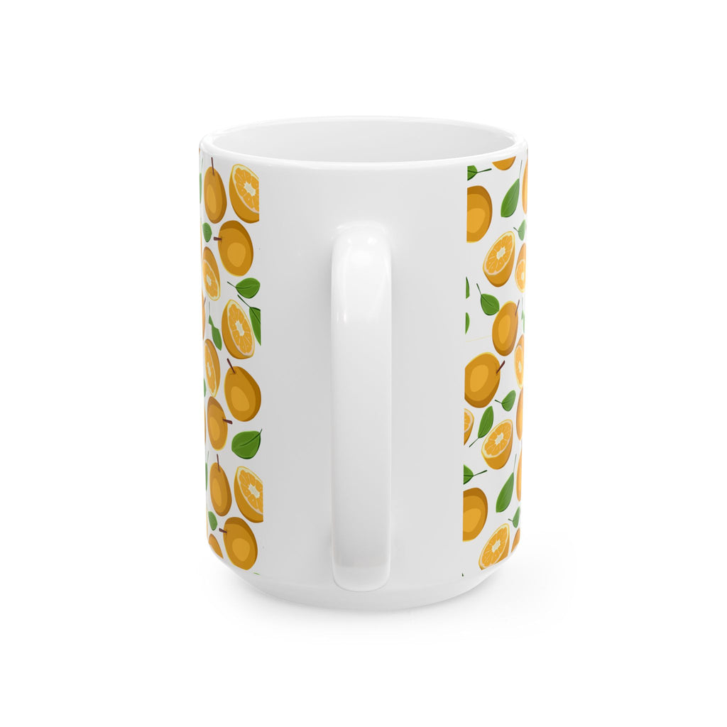 Citrus Fruit Ceramic Mug, Perfect for Tea & Coffee Lovers, Gift for Citrus Enthusiasts, Kitchen Decor, Orange Lover's Gift