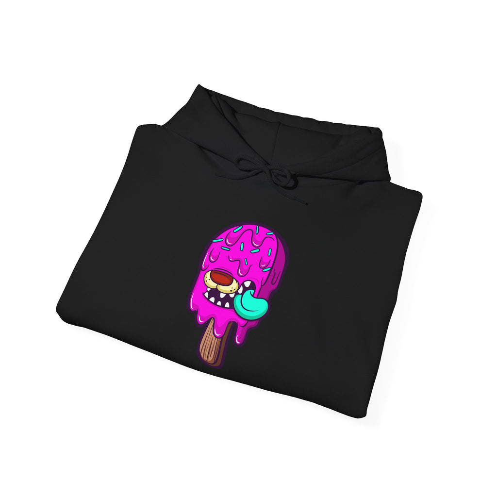 Colorful Ice Cream Graphic Unisex College Hoodie, Fun Pullover for Students, Casual Wear, Great Gift for Birthdays & Holidays, Cozy Hoodie