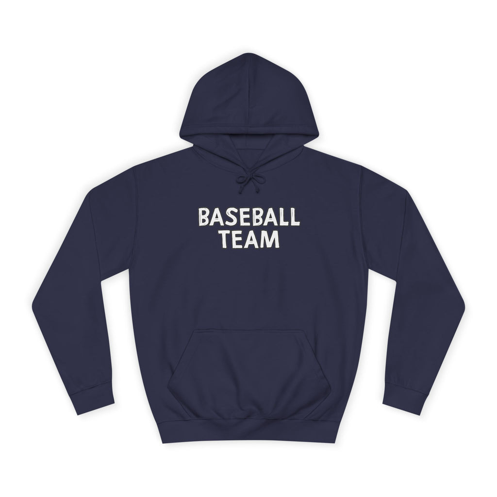 Baseball Team Unisex College Hoodie, Cozy Sportswear, College Apparel, Gift for Athletes, Team Spirit Wear, Everyday Comfort