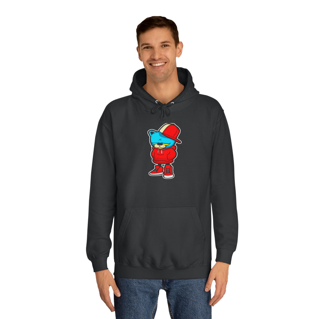 Trendy Cartoon Cat Hoodie | Unisex Streetwear, College Apparel, Graphic Hooded Sweatshirt, Cute Gift for Him or Her