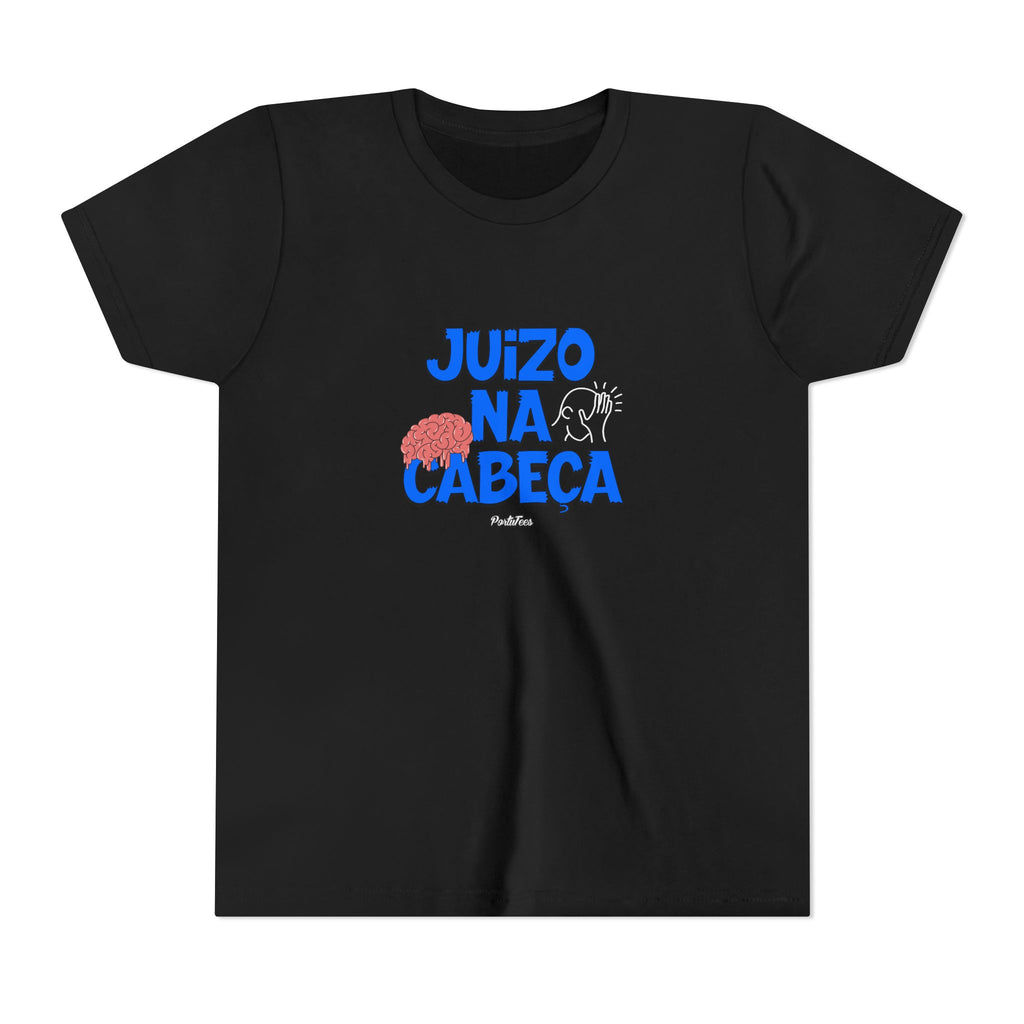 Juízo na Cabeça Youth Short Sleeve Tee - Fun Graphic T-Shirt for Kids