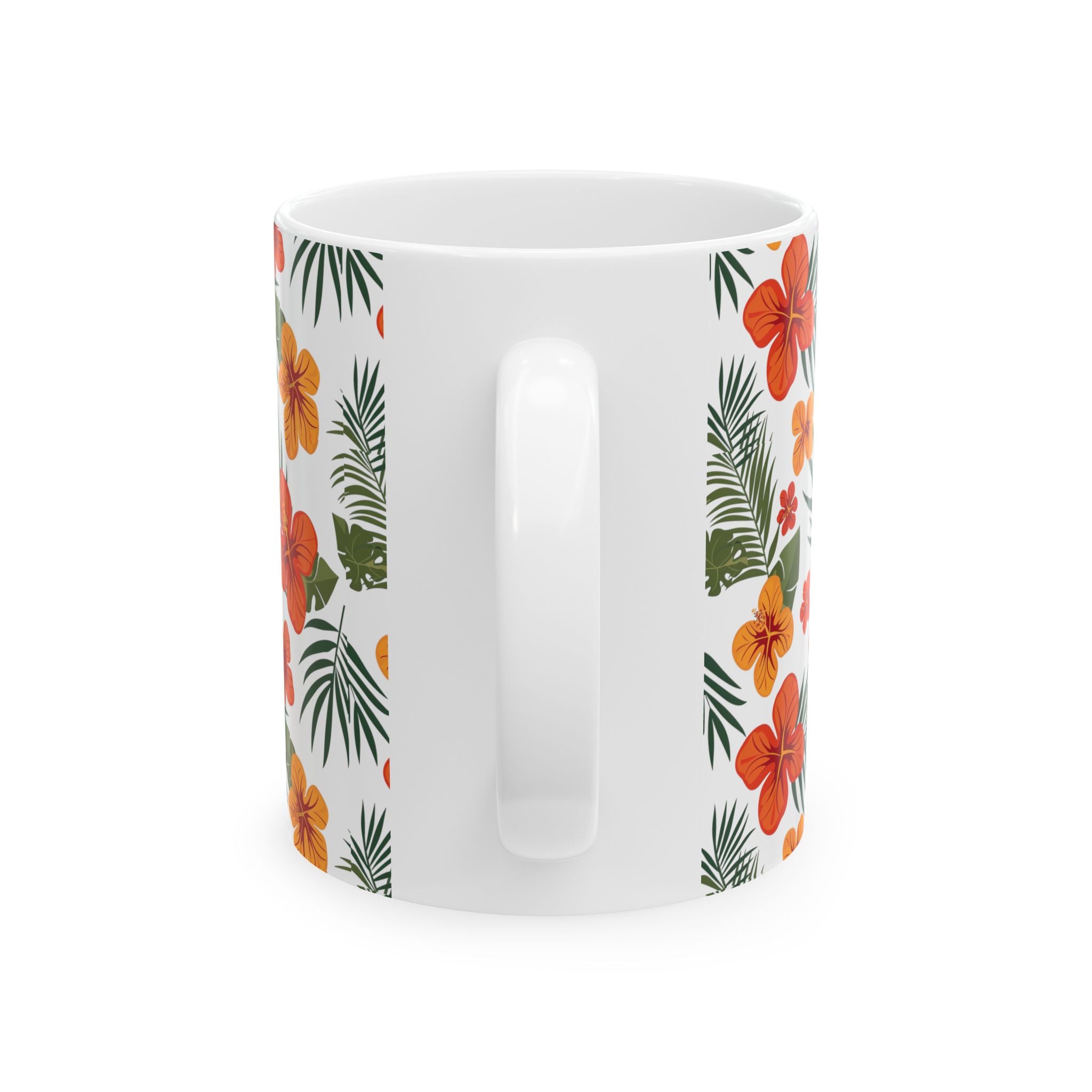 Tropical Floral Ceramic Mug, Perfect for Home or Office, Gift for Plant Lovers, Coffee Lover, Mother's Day, Summer Vibes