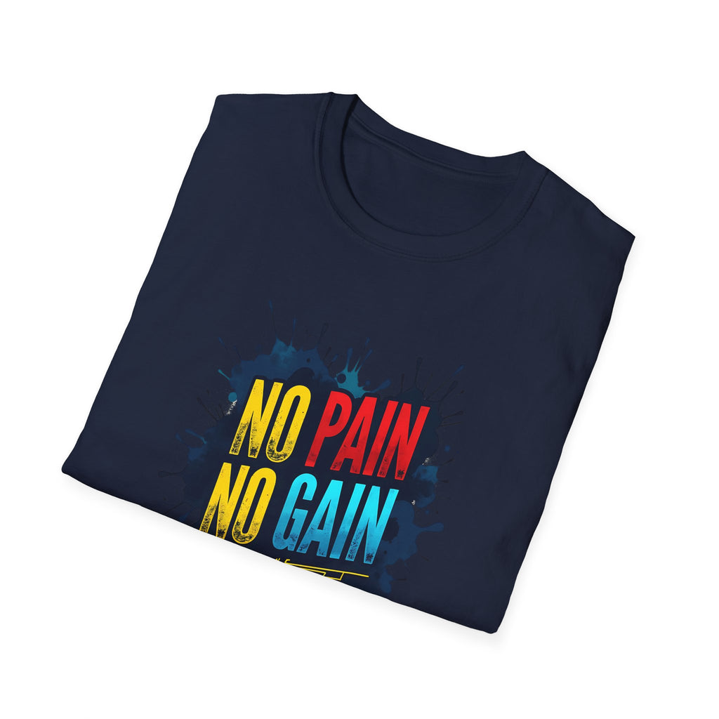 Motivational Fitness T-Shirt - "No Pain No Gain - Shut Up and Train" Gym Apparel, Workout Gift, Exercise Top, Sportswear