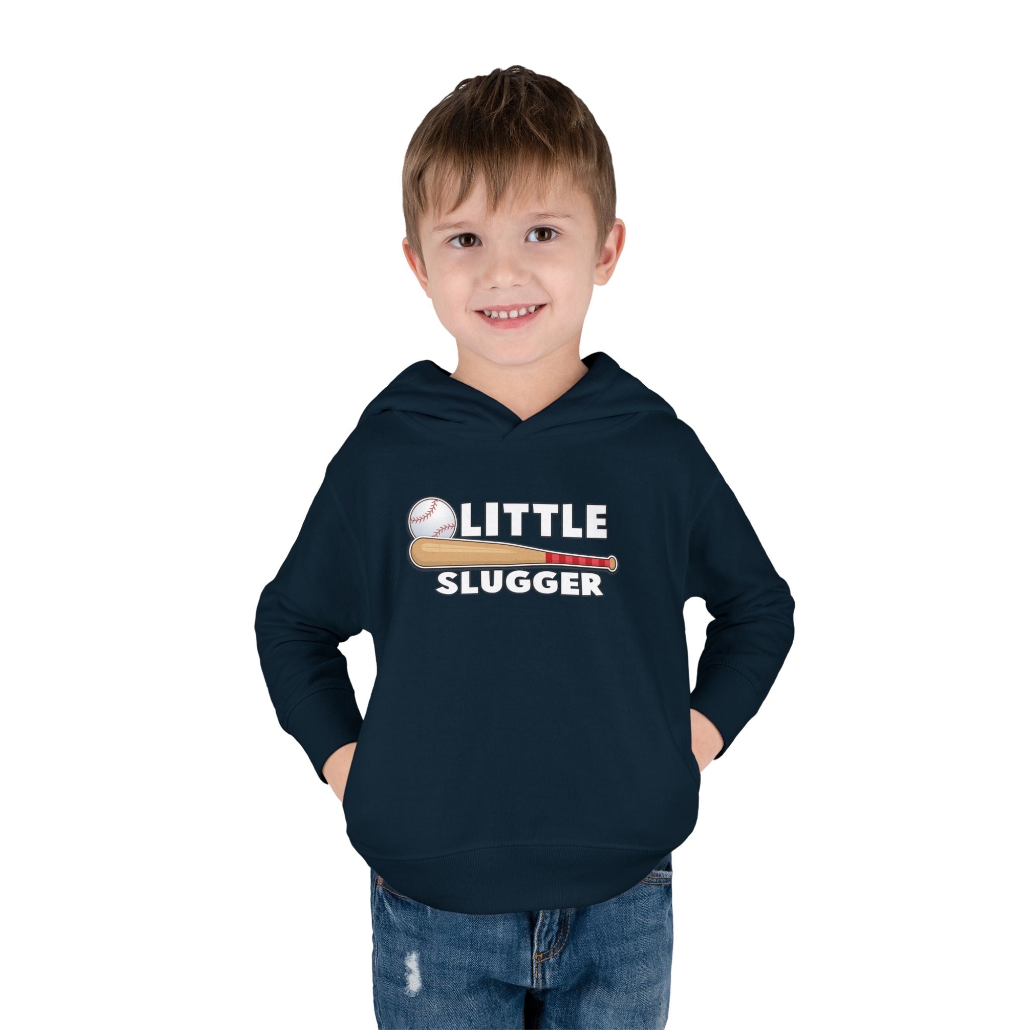 Little Slugger Toddler Fleece Hoodie - Perfect for Gift Giving, Birthdays, Baseball Season, Cozy Comfort, Toddler Apparel