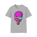 Funny Ice Cream Monster Unisex T-Shirt for Summer Fun, Cute Graphic Tee, Gift for Ice Cream Lovers, Summer Party Shirt, Quirky Gift Idea