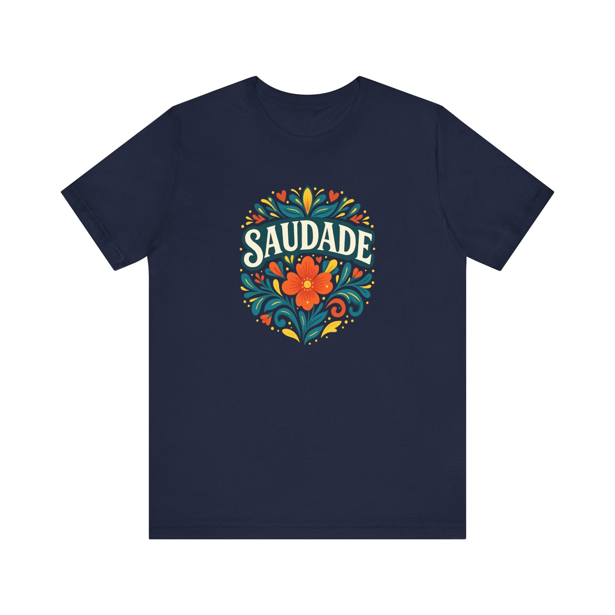 Saudade Floral Graphic Tee — Vintage Portuguese Nostalgia T-Shirt