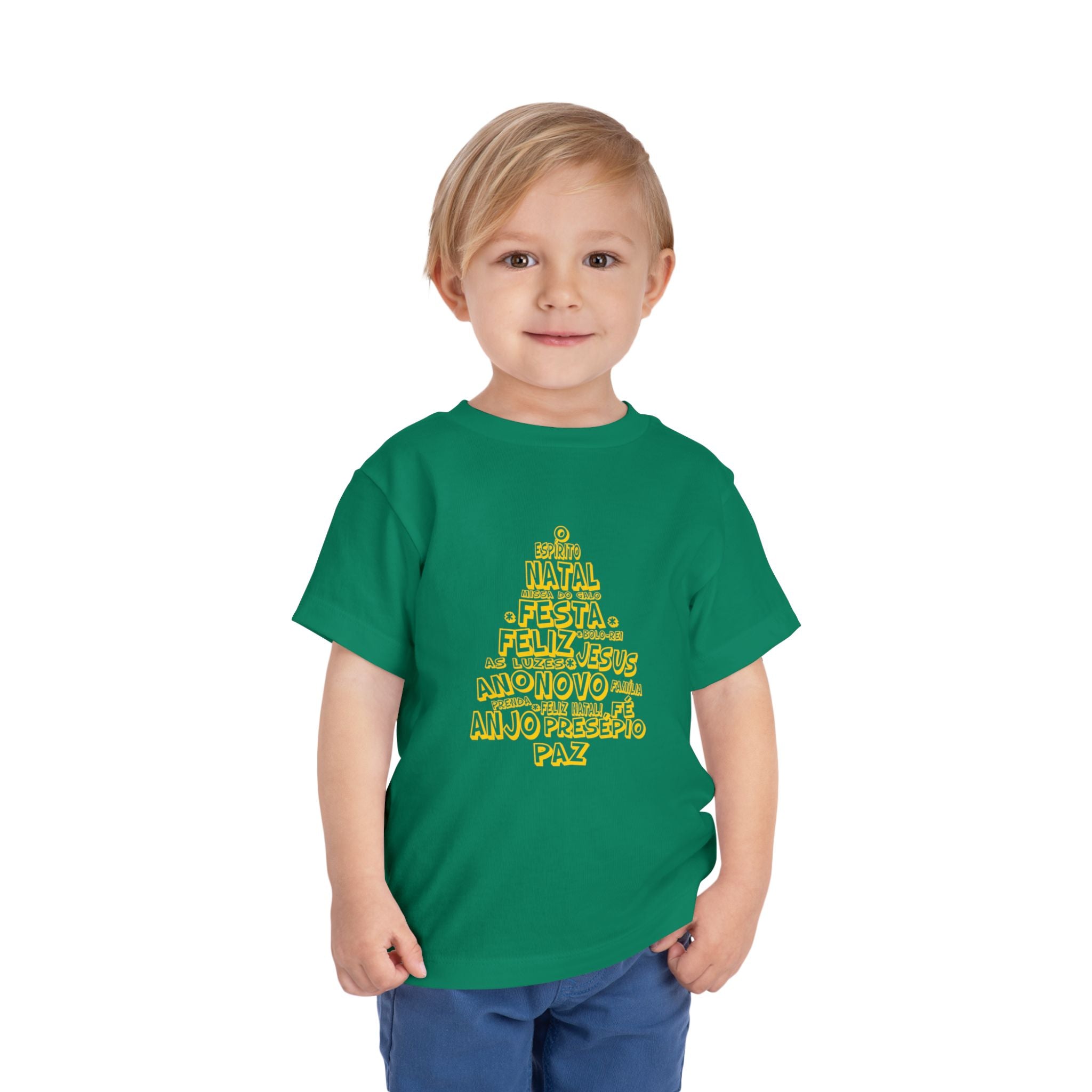 Festive Toddler Short Sleeve Tee – Merry Christmas Design