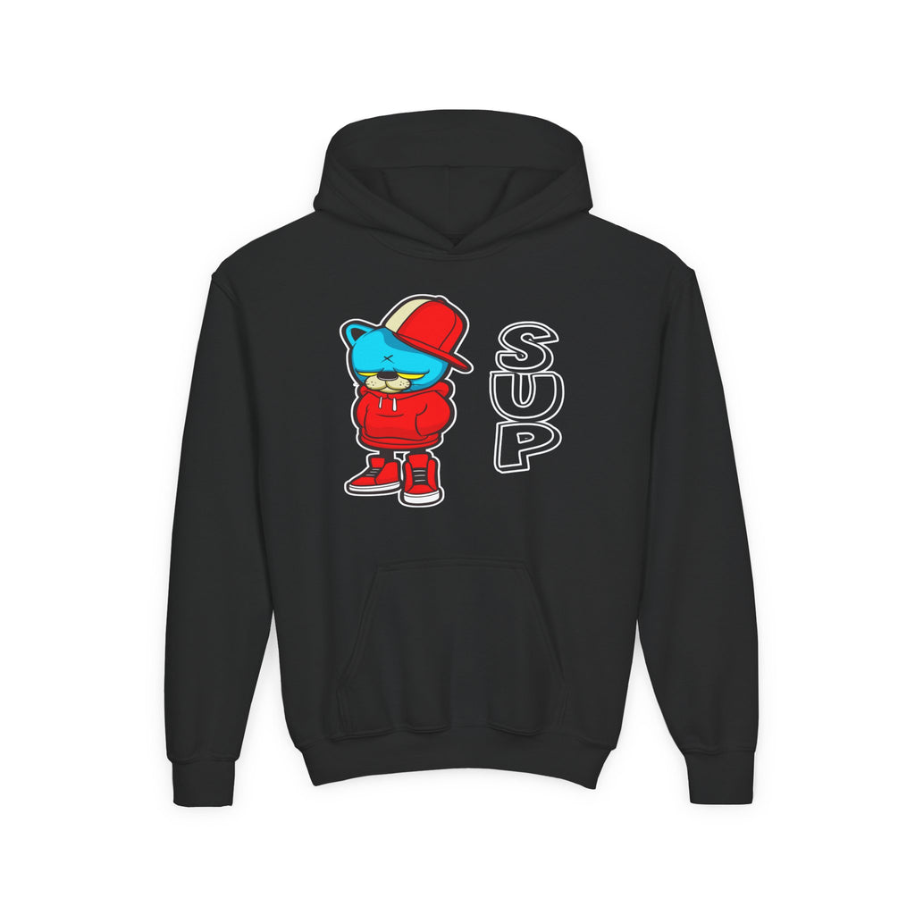 Cool Cat Youth Hoodie - Fun & Trendy, Kid's Pullover, Children's Jumper, Teen Hooded Sweatshirt, Youth Sweatshirt, Cat Lover Gift