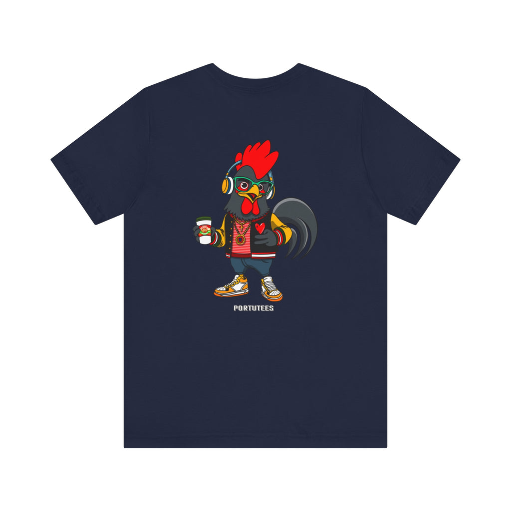 Hipster Rooster Graphic Tee, Fun Unisex Short Sleeve T-Shirt, Quirky Gift, Animal Lover Apparel, Casual Everyday Wear, Gift for Him/Her